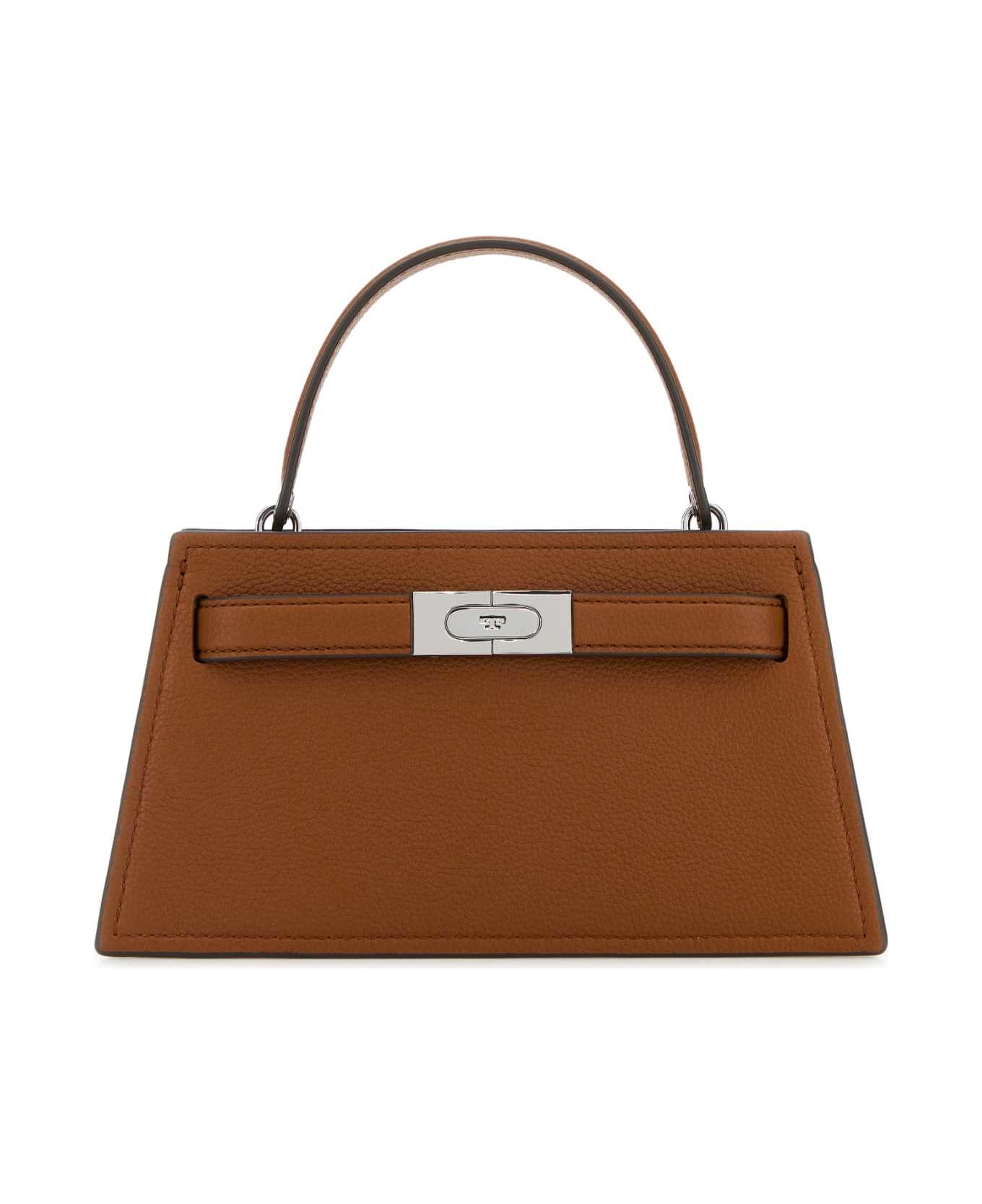 Tory Burch Caramel Leather Lee Radziwill Handbag - MARRONE