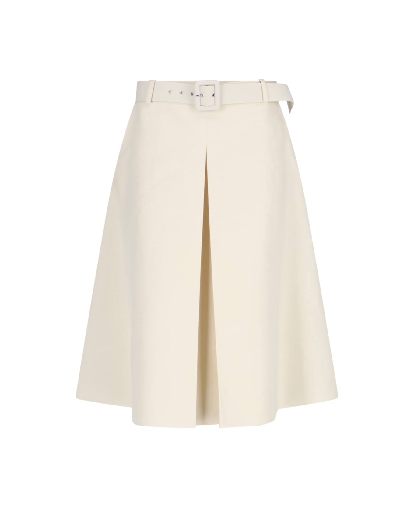 Marni Flared Midi Skirt - Cream