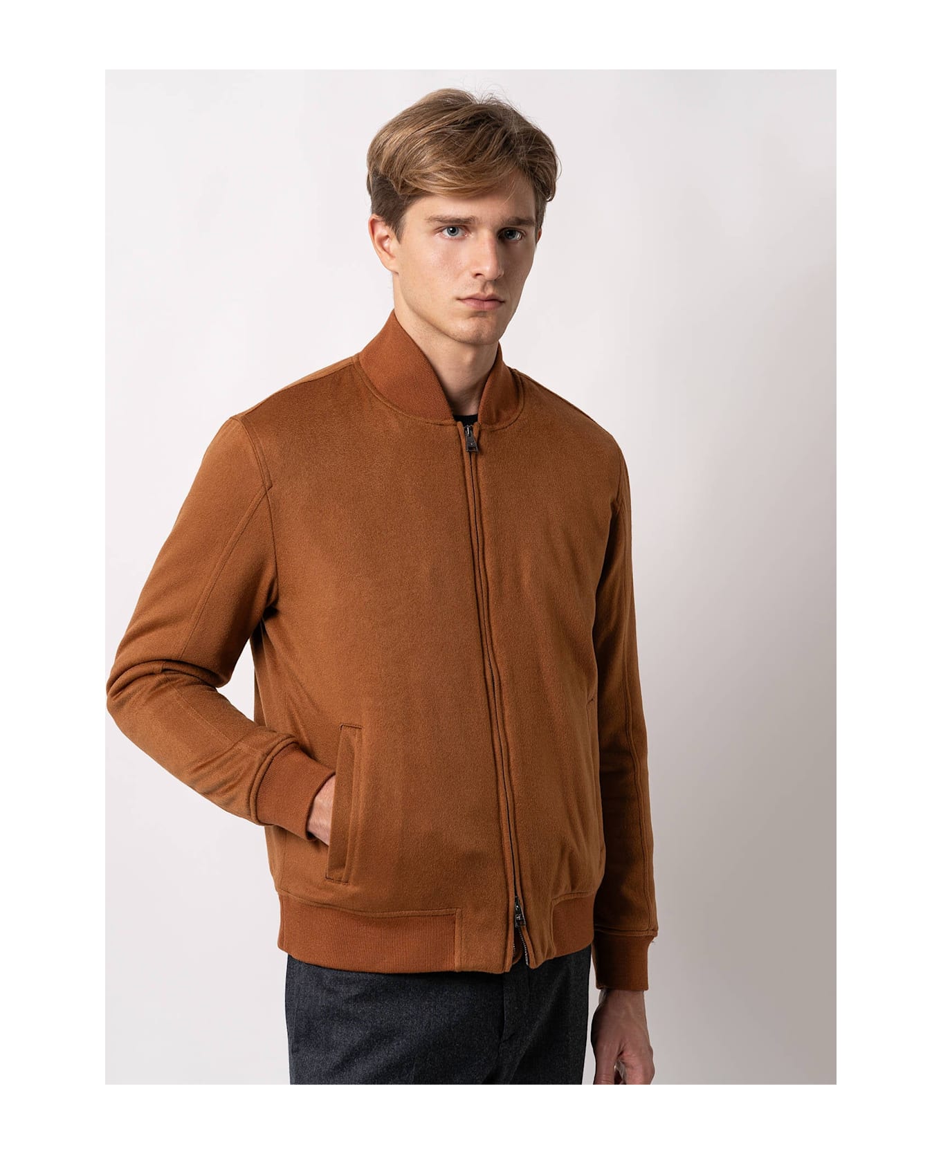 Larusmiani Bomber Jacket Marina Jacket - Brown