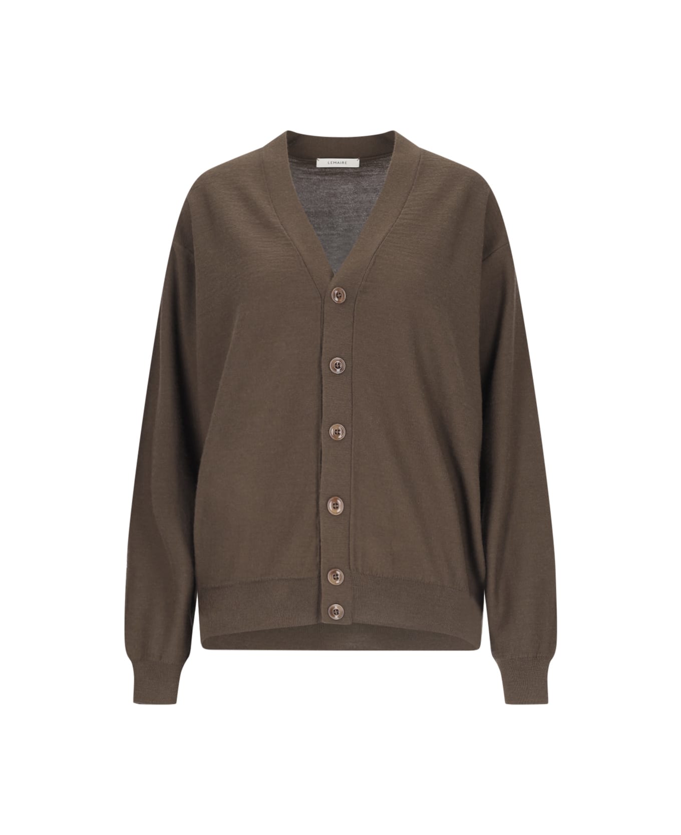 Lemaire Neckline Cardigan - HAZELNUTBROWN