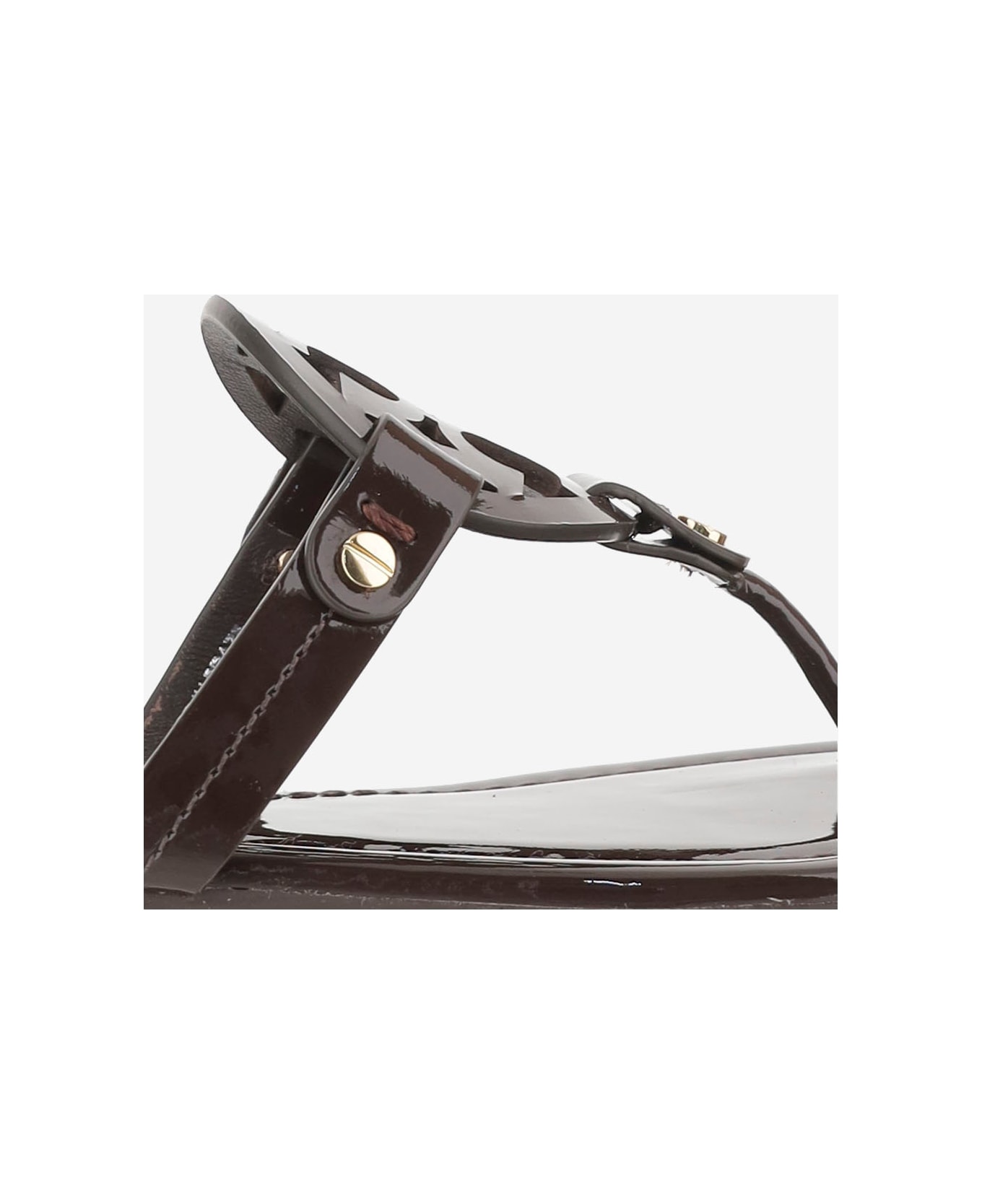 Tory Burch Leather Slip-on Sandals - Brown