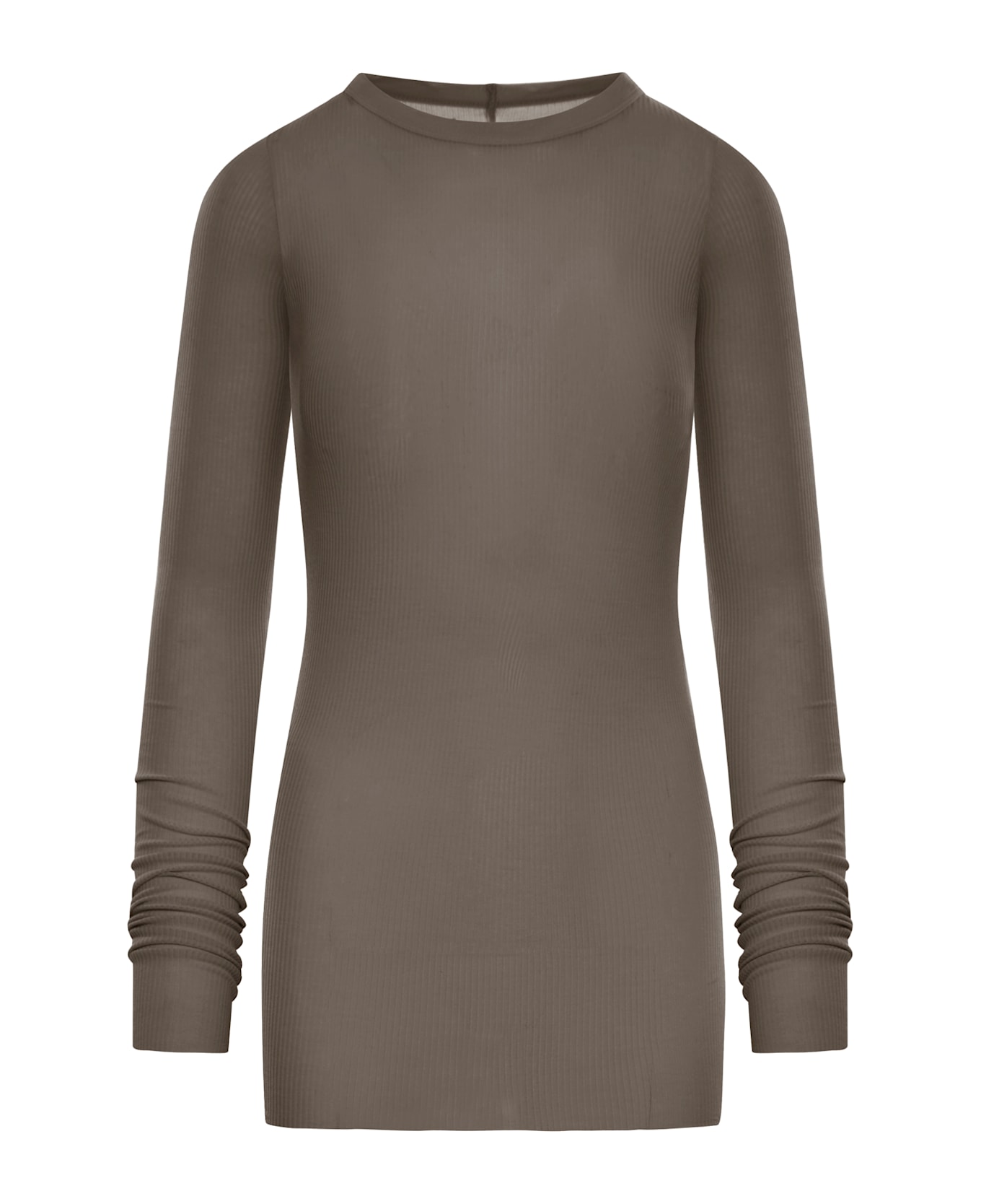 Rick Owens Semi-transparent Fabric Ribbed Sweater - Nude & Neutrals