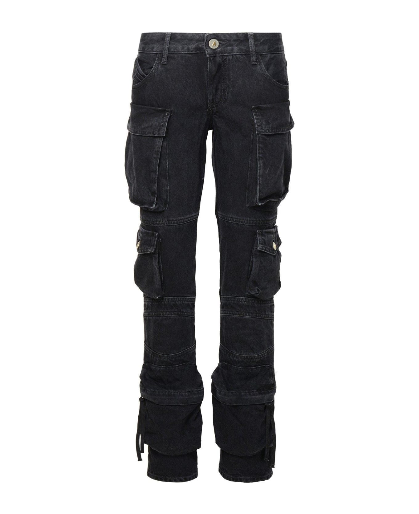 The Attico Essie Straight-leg Cargo Jeans - Black デニム