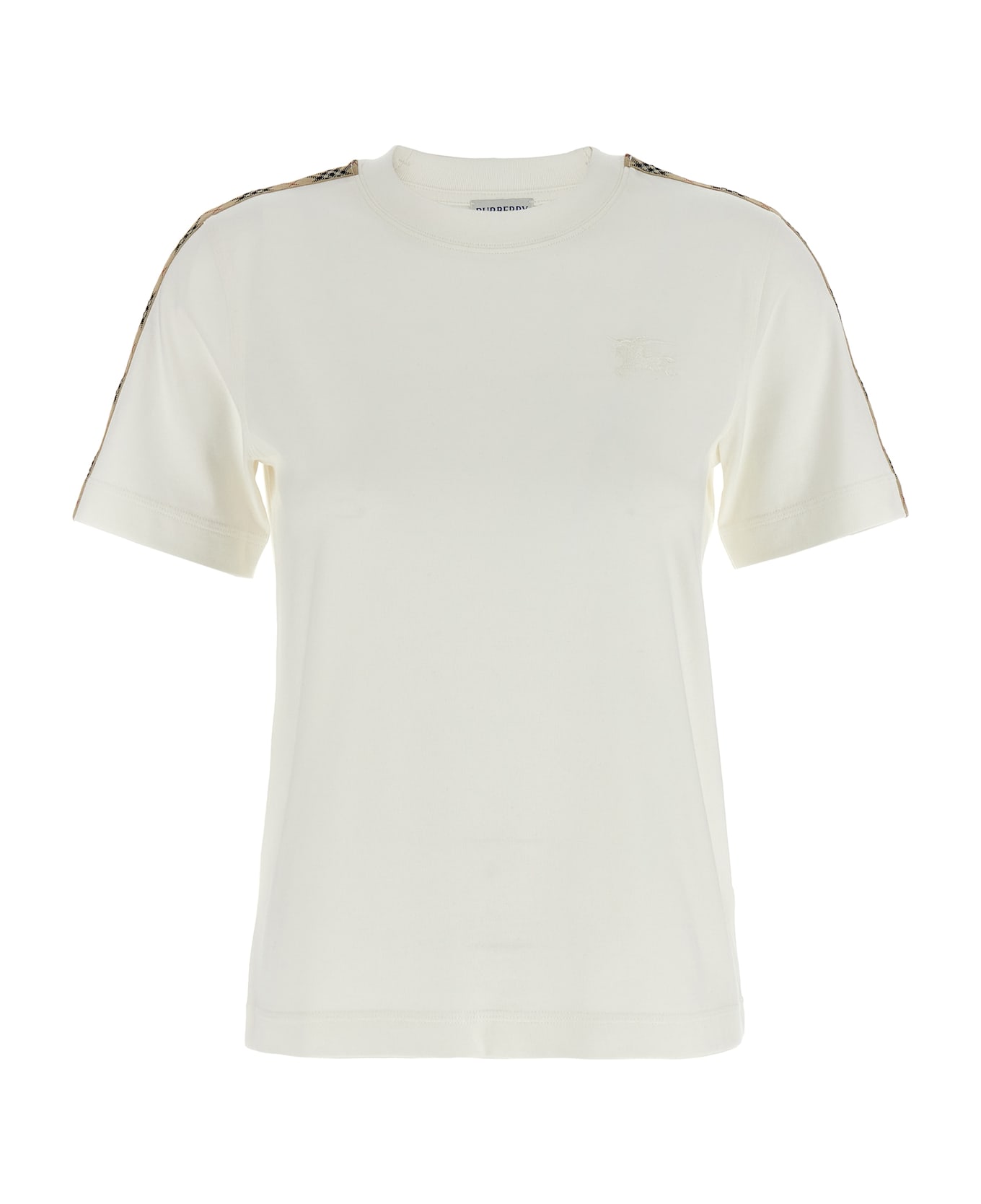 Burberry Check Tape T-shirt - White