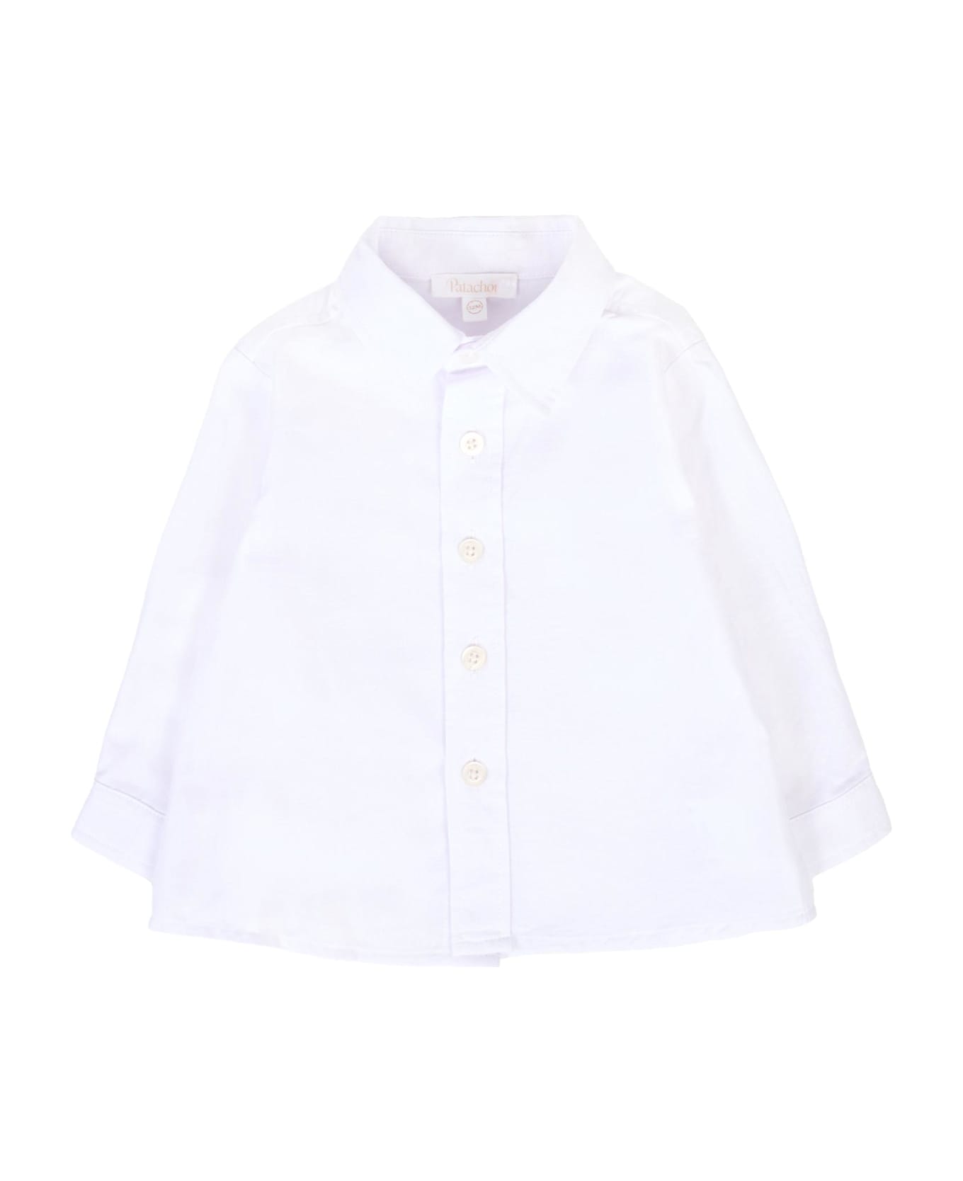 Patachou White Shirt For Baby Boy With Logo - White