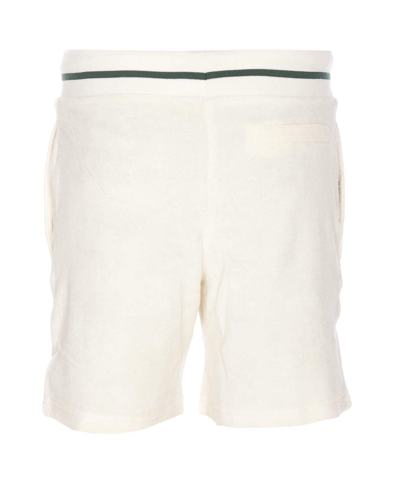 Autry White Bermuda Shorts With Drawstring And Staple X Logo Detail In Jersey Man - White ショートパンツ