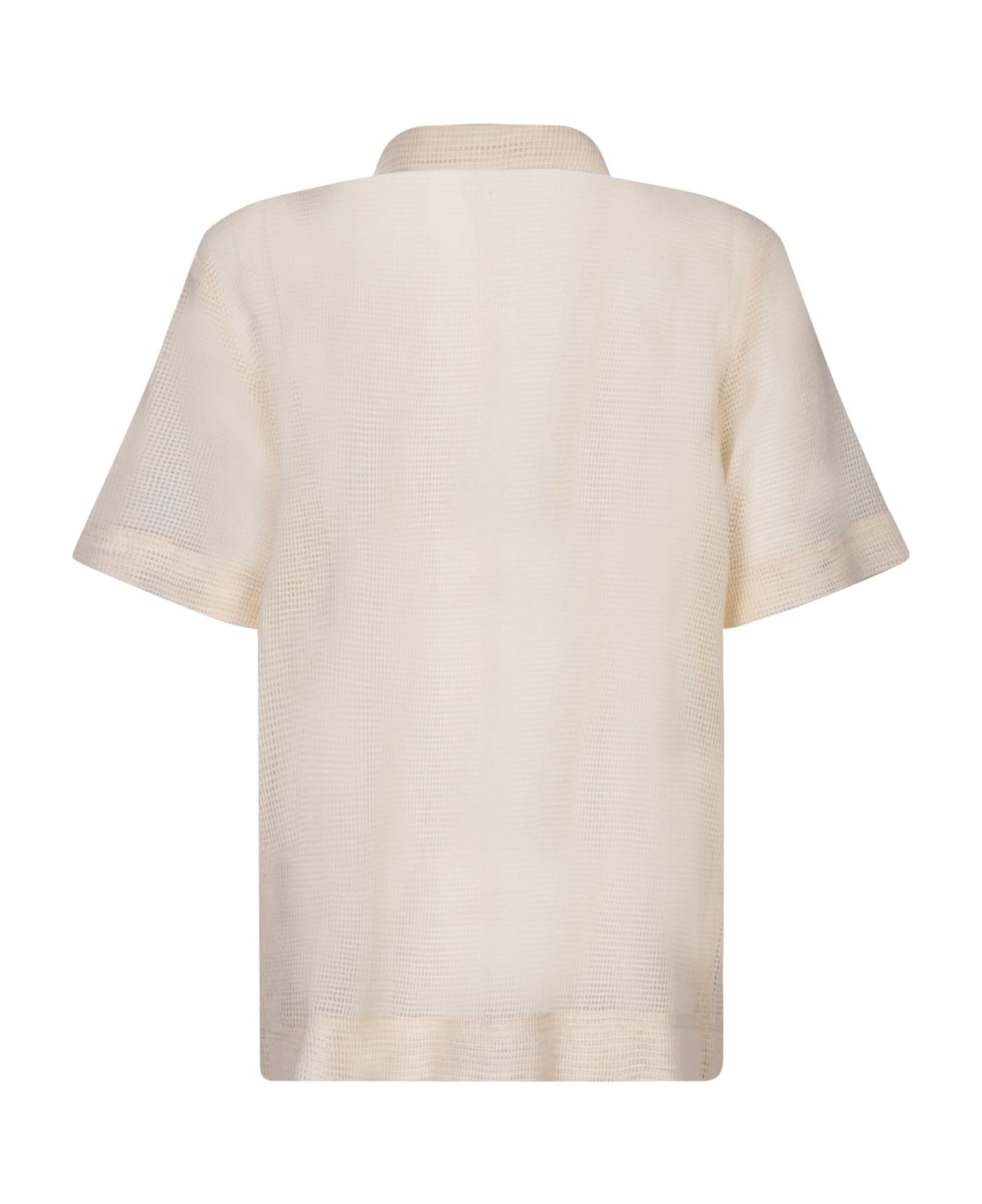 Séfr Sefr Noam Beige Textured Shirt - Beige