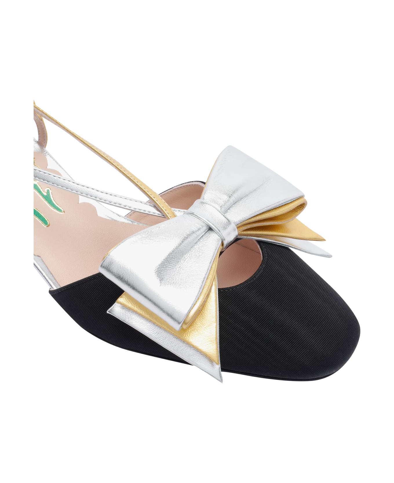 Valentino Garavani Slingback Decollete
 Bowow In Moire
 Tissue - Black