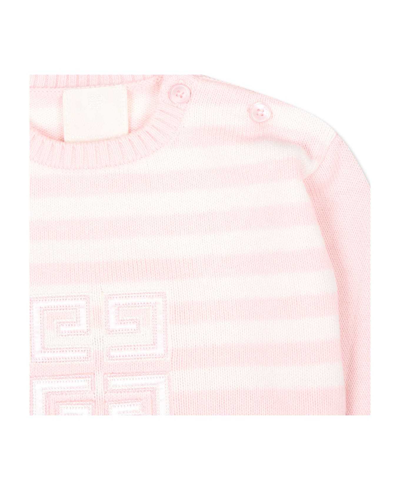 Givenchy Pull Rose Pour Bébé Fille Avec Motif Emblématique 4g - Pink