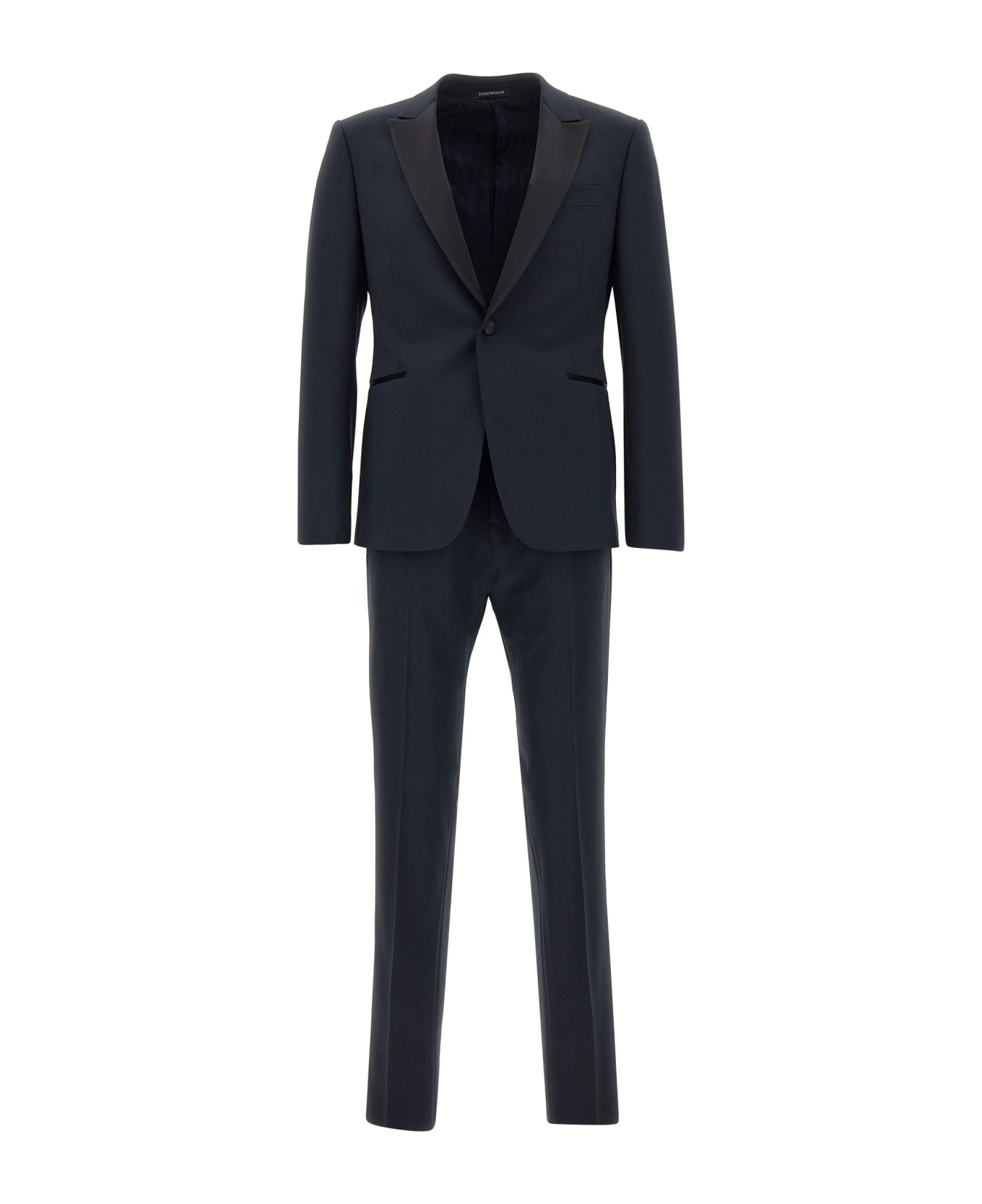 Emporio Armani Fresh Wool Two-piece Formal Suit - Navy