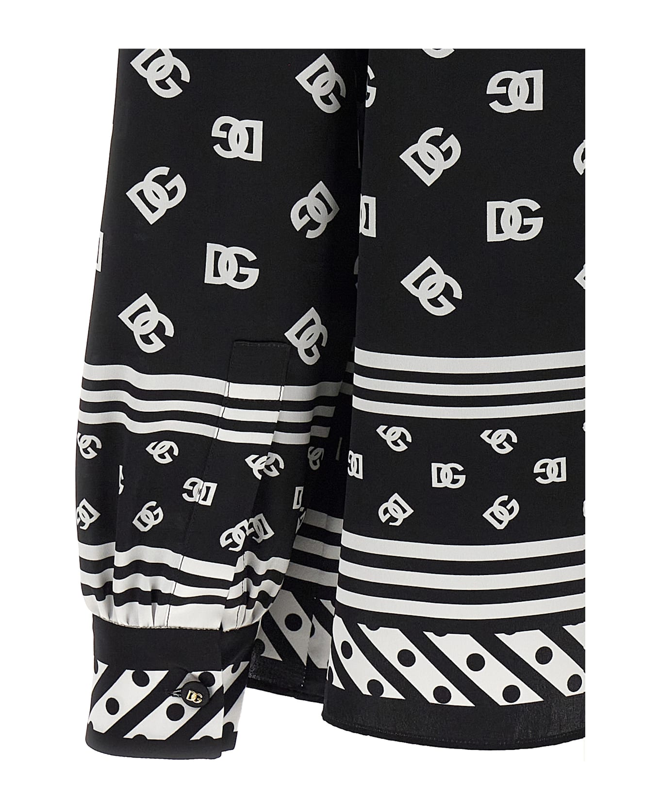 Dolce & Gabbana Silk Shirt - White/Black