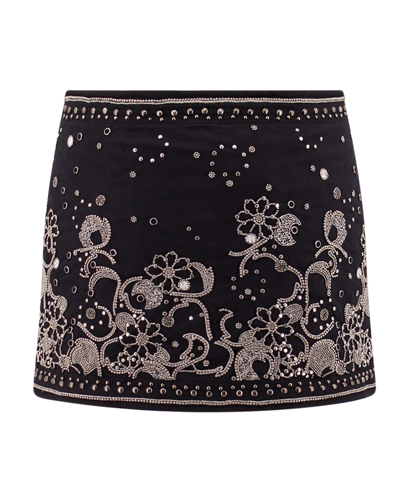 Isabel Marant Embellished Cotton Blanca Mini Skirt - Black