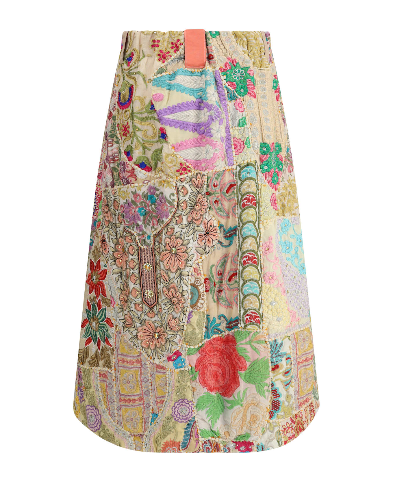 Ella Patchwork Long Skirt