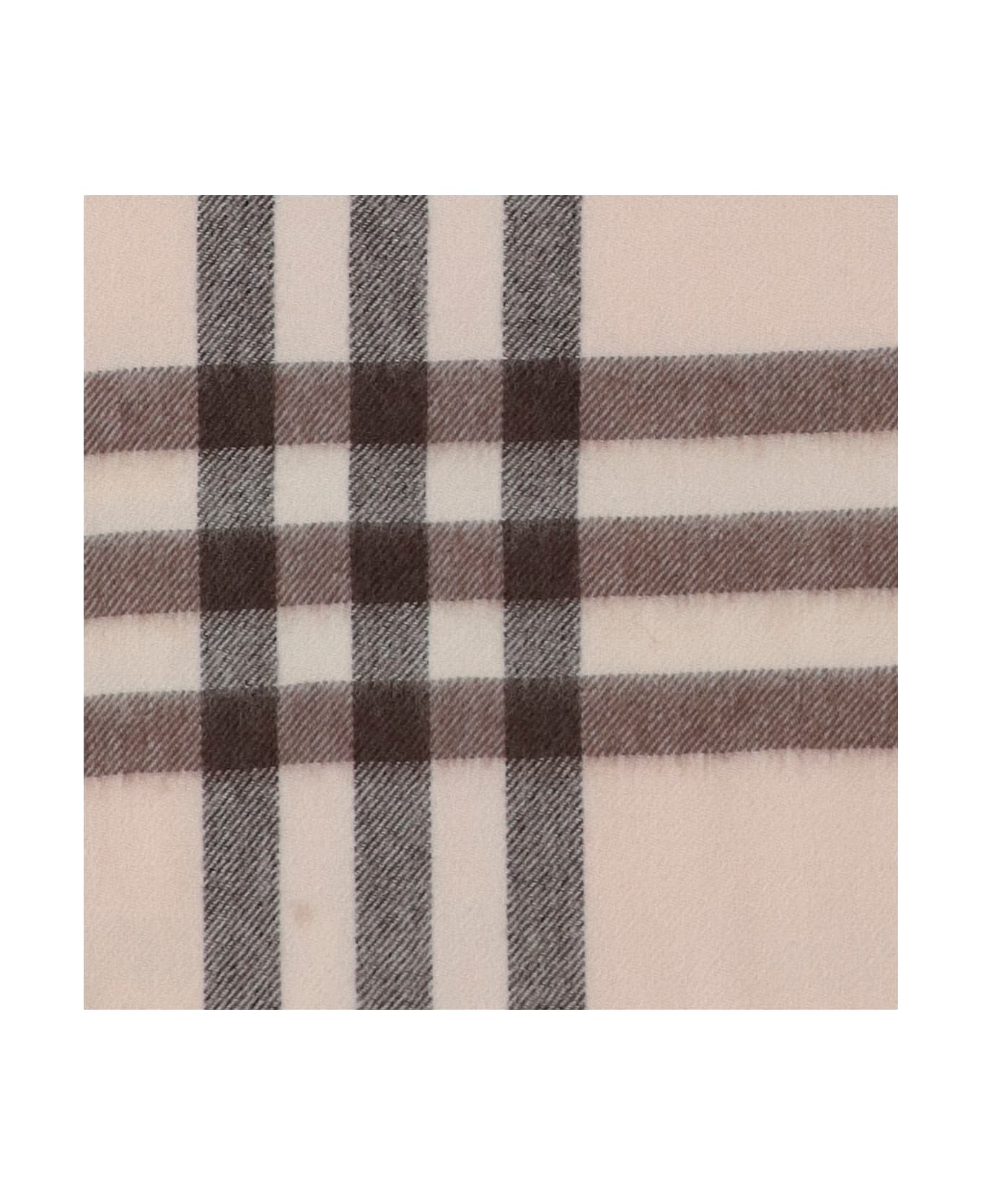 Burberry Cashmere Scarf With Check Pattern - Red