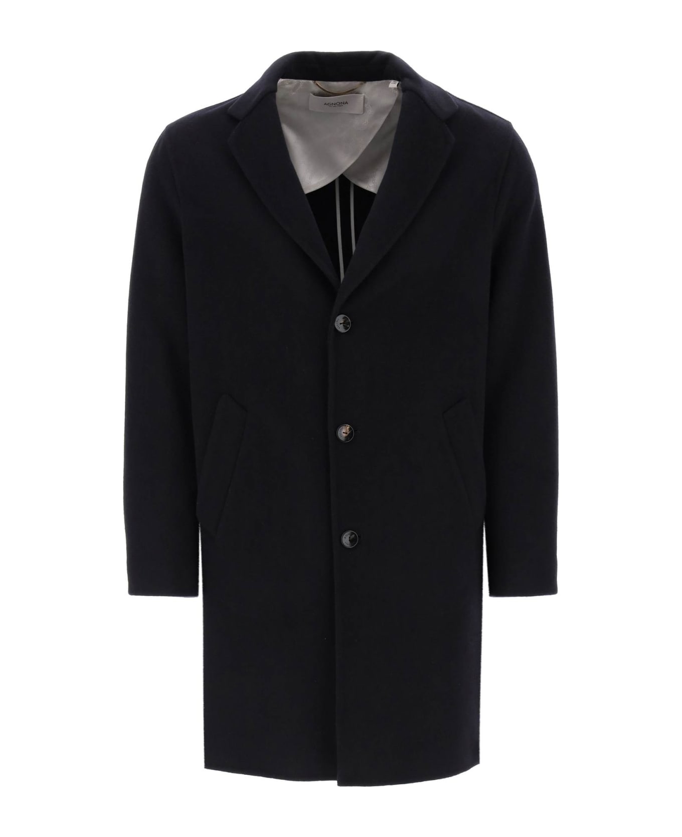 Agnona Single-breasted Coat In Cashmere - NIGHT (Blue) コート