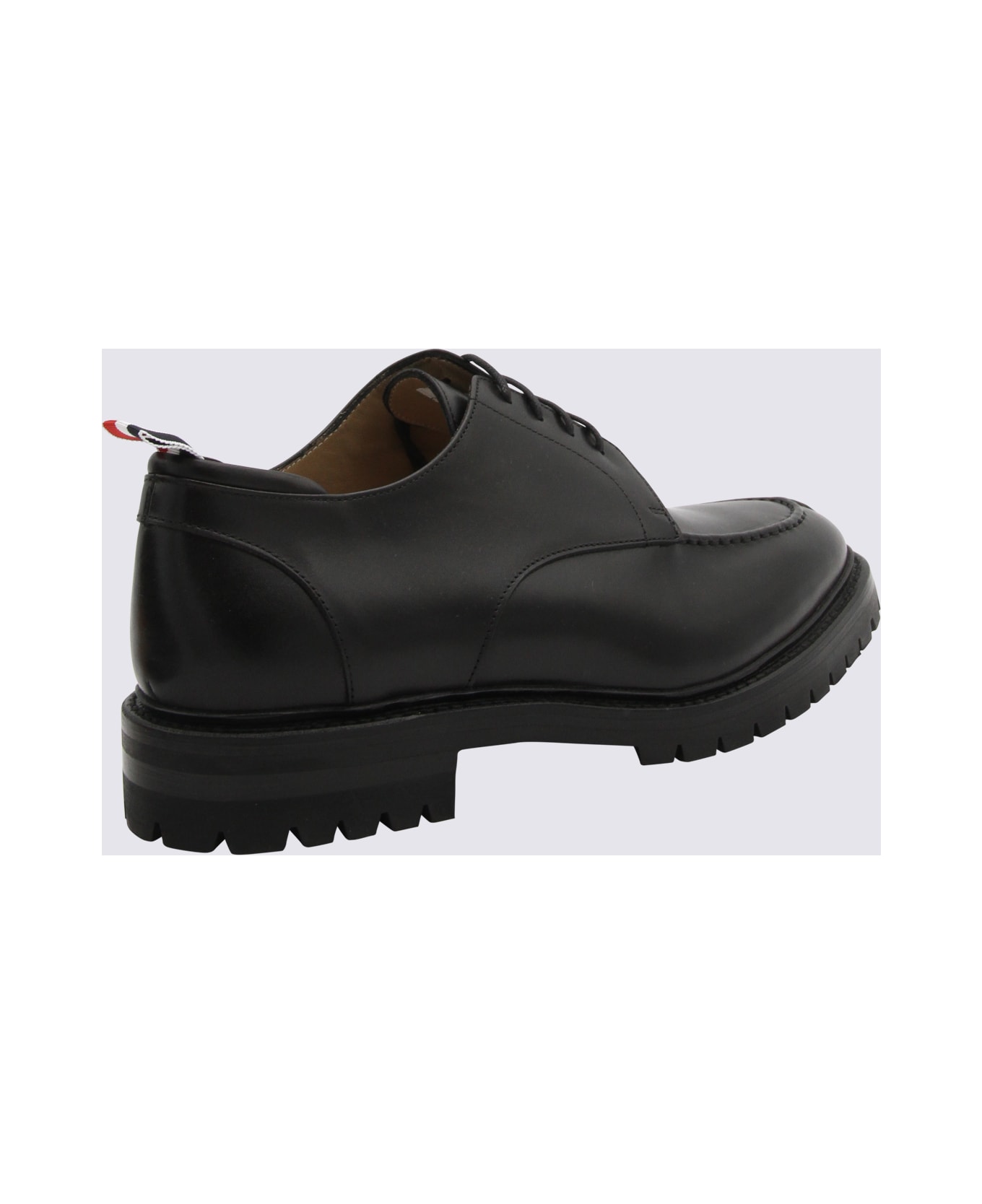 Thom Browne Black Leather Lace Up Shoes - Black