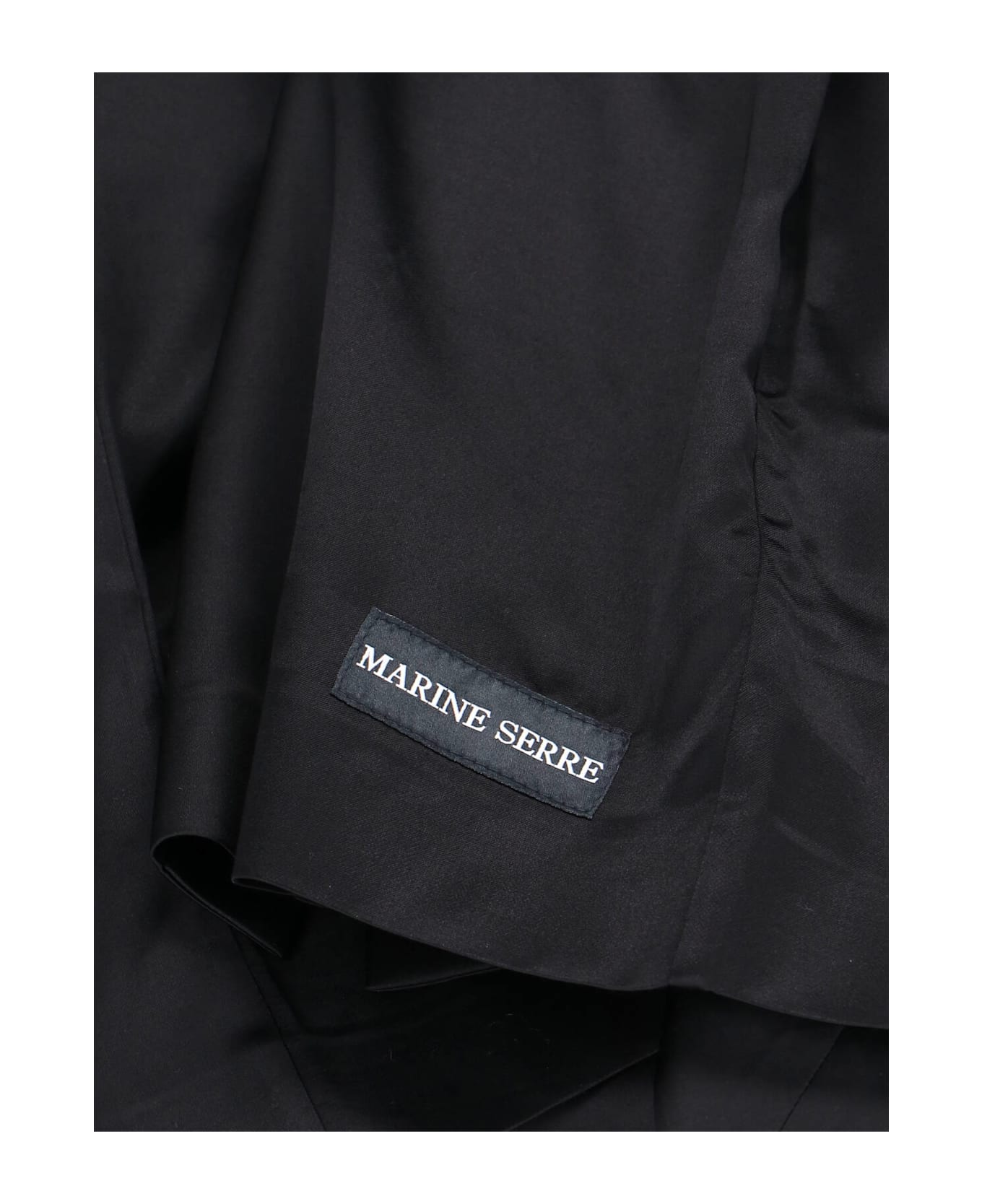 Marine Serre Satin Midi Dress - Black  