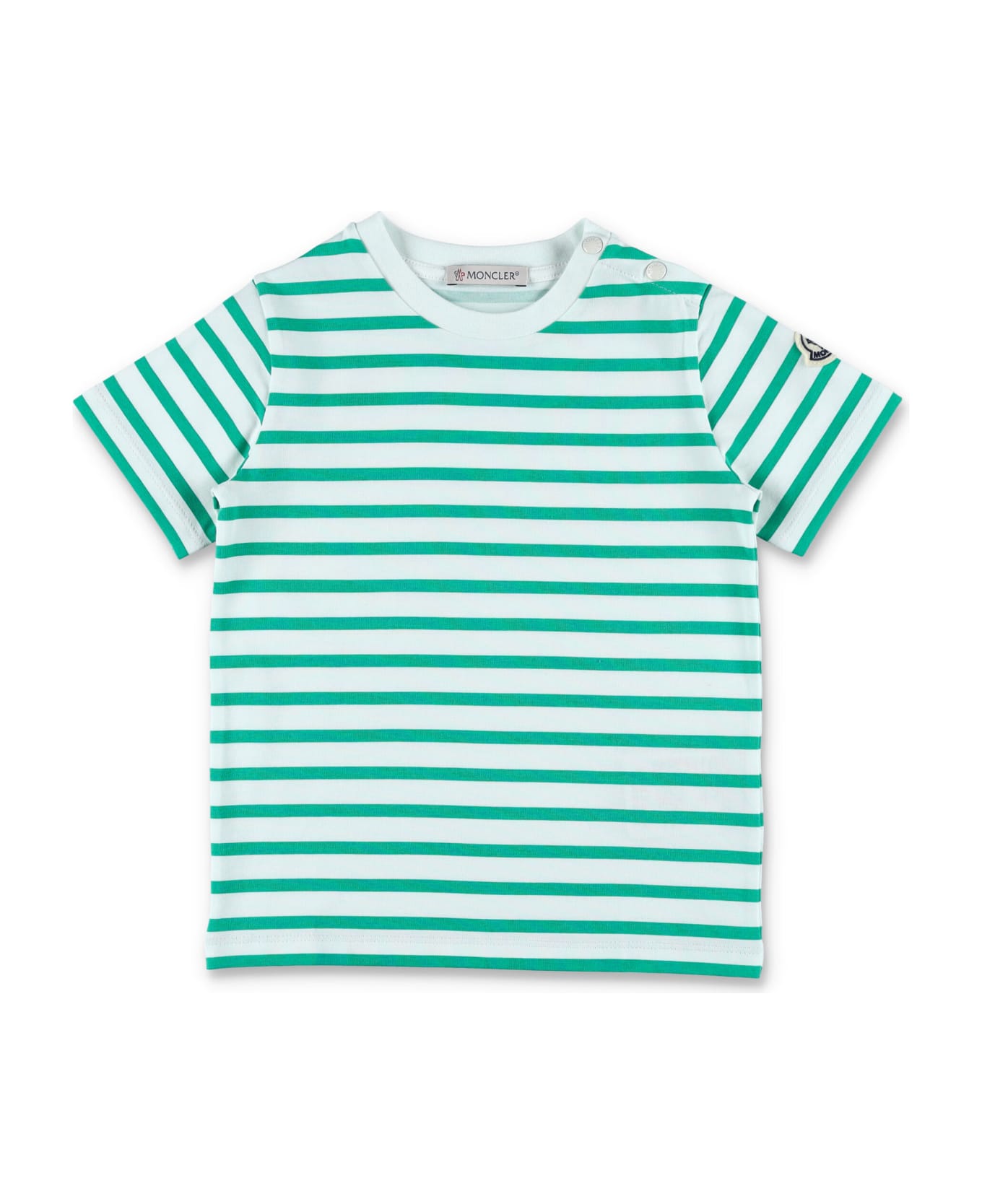 Moncler Striped T-shirt - WHITE/GREEN
