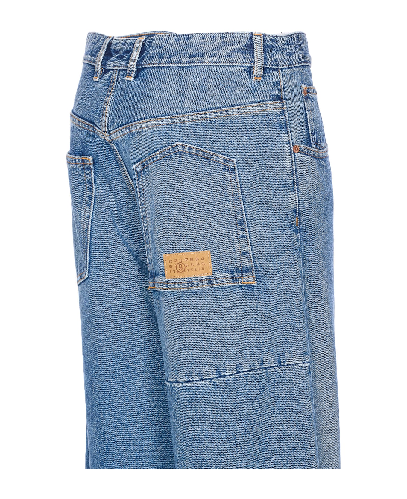 MM6 Maison Margiela Wide Leg Jeans - Blue