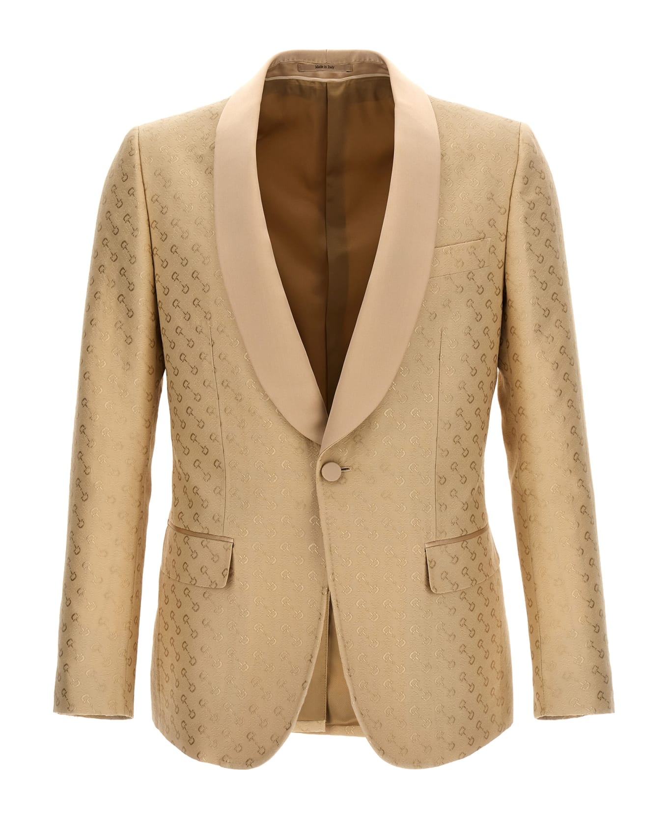 Gucci Clamp Jacquard Blazer - Beige