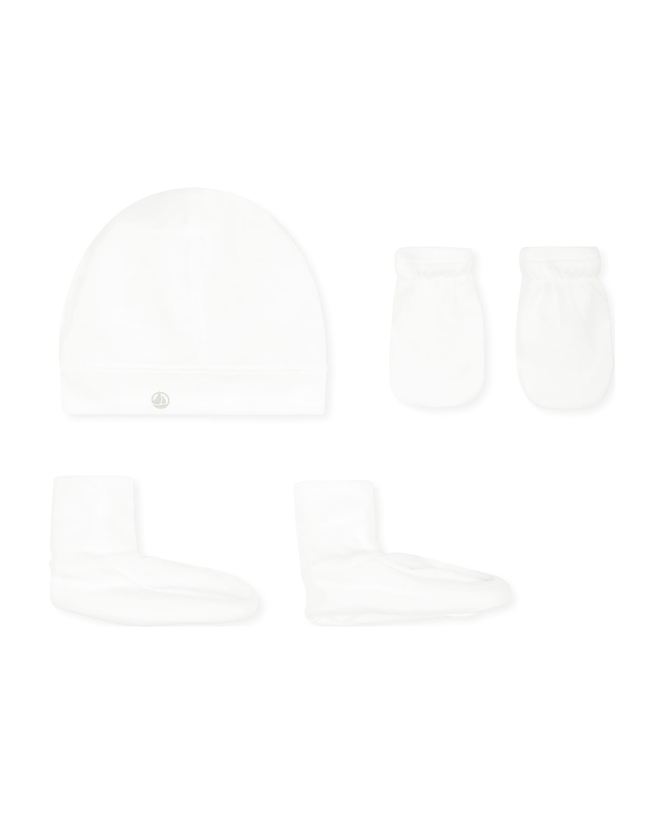 Petit Bateau White Accessory Set For Babykids - White