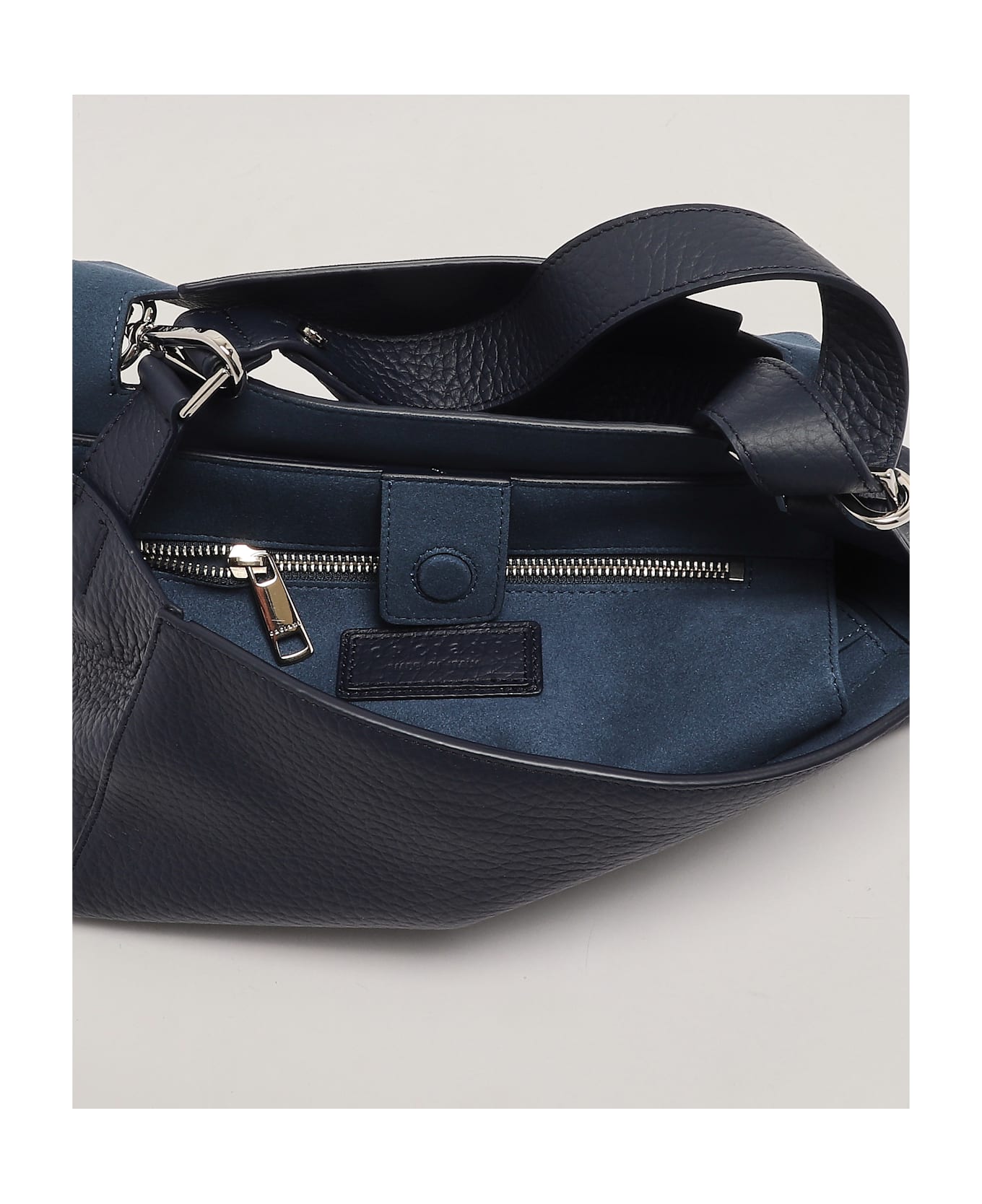 Orciani Sveva Longuette Shoulder Bag - NAVY