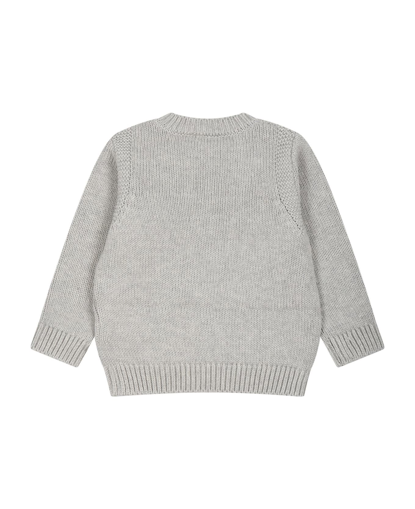 Stella McCartney Kids Grey Sweater For Baby Boy - Grey ニットウェア＆スウェットシャツ