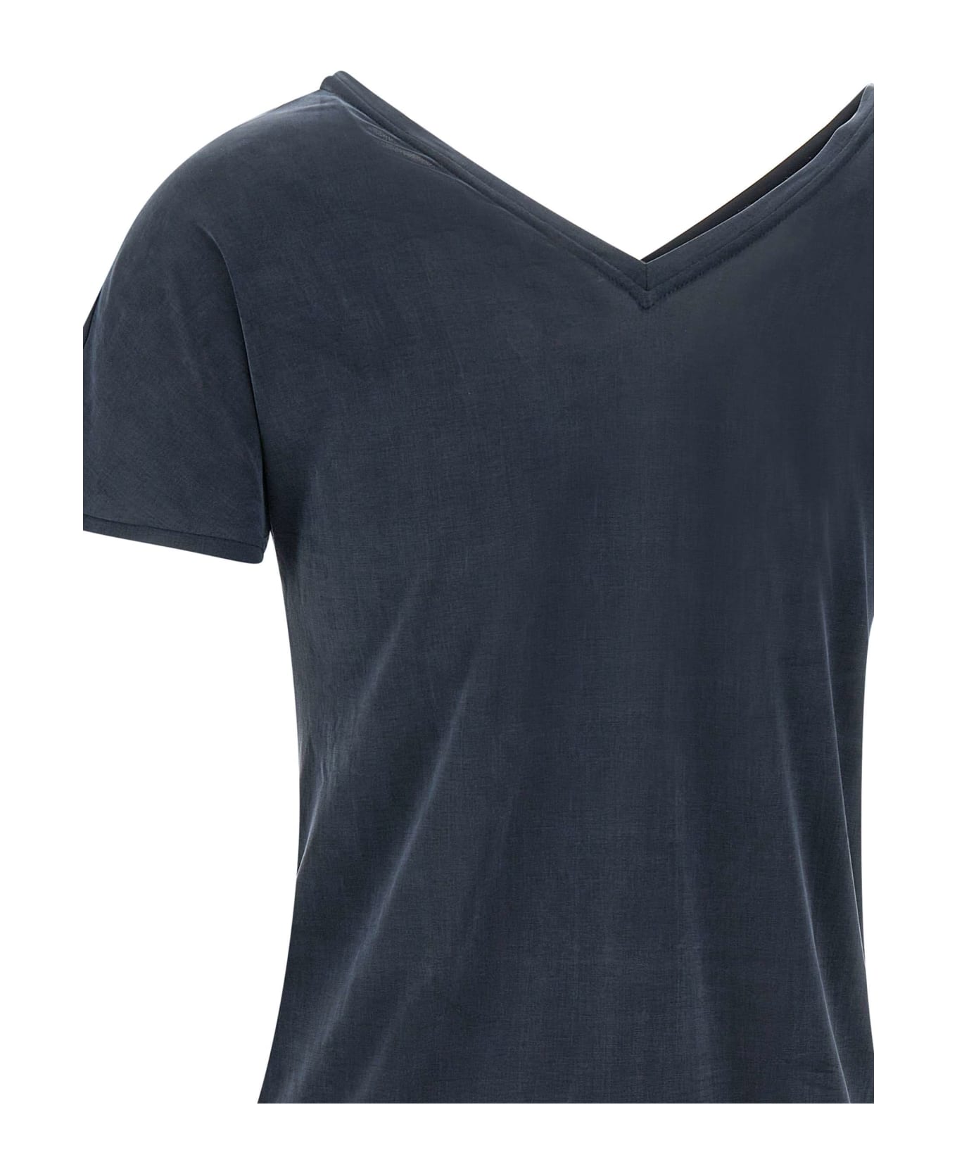 RRD - Roberto Ricci Design Cupro Fabric T-shirt T-Shirt - BLUE BLACK