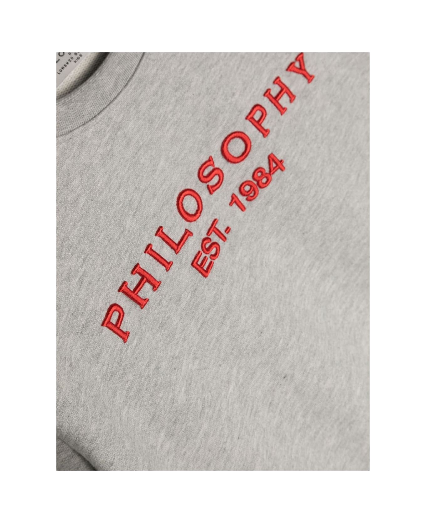 Philosophy di Lorenzo Serafini Kids Felpa Con Logo - Grigio