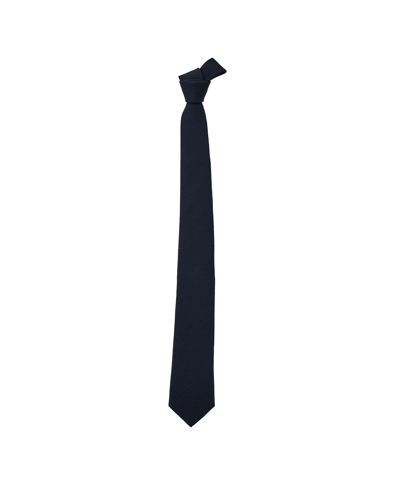 Tagliatore Blue Tie In Silk Man - Blu