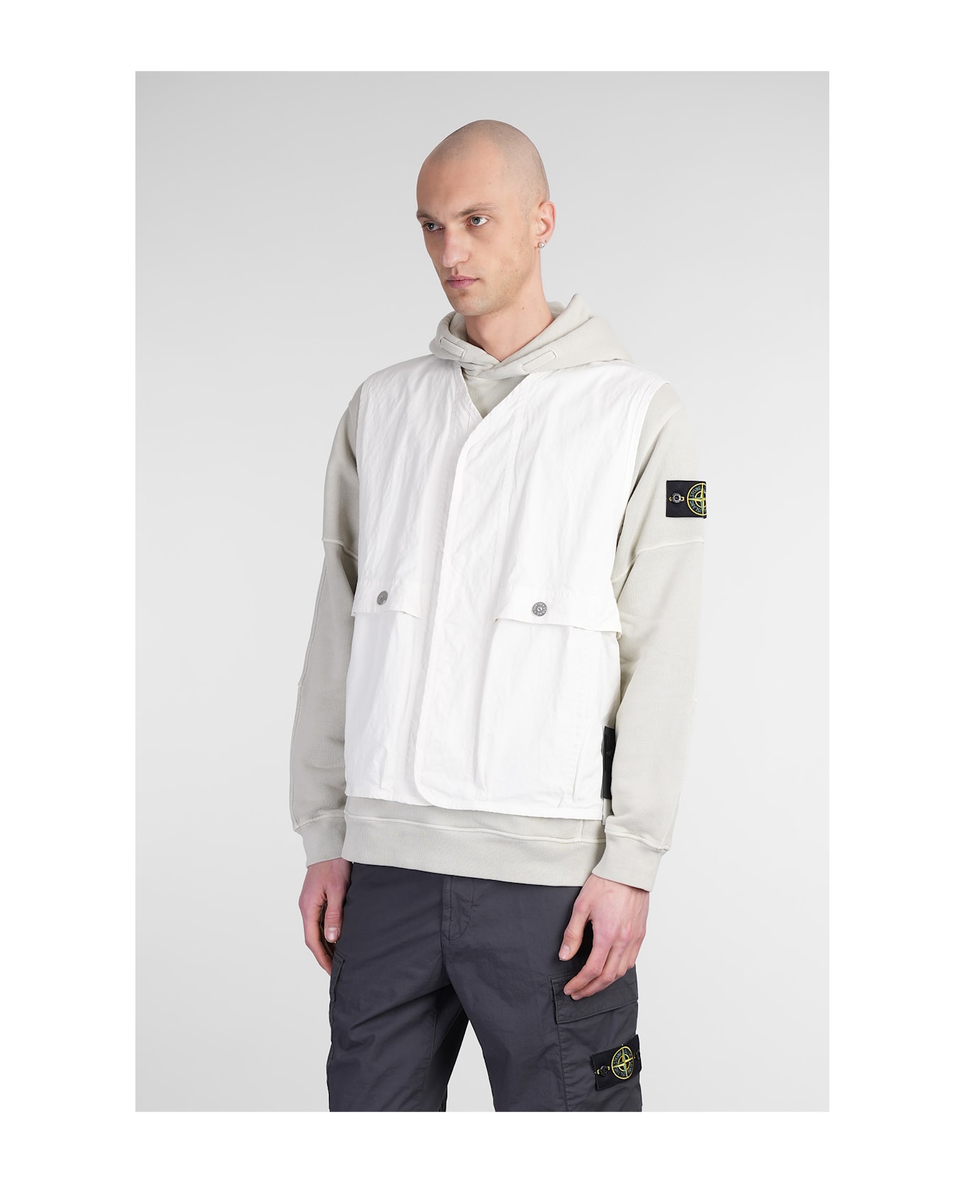 Stone Island Vest In Beige Cotton - beige