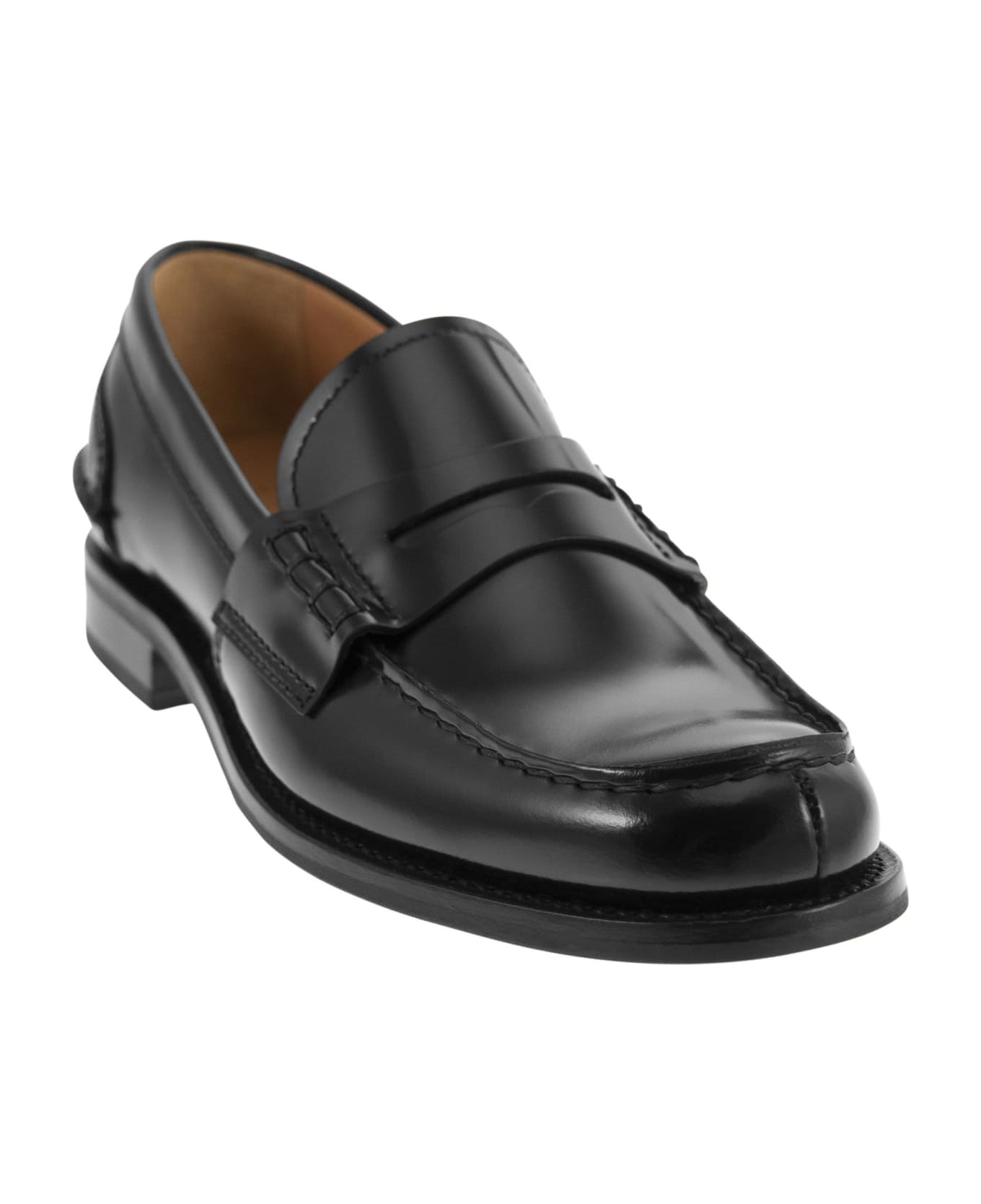 Church
s Pembrey W 5 Polished Fumè Loafer - Black