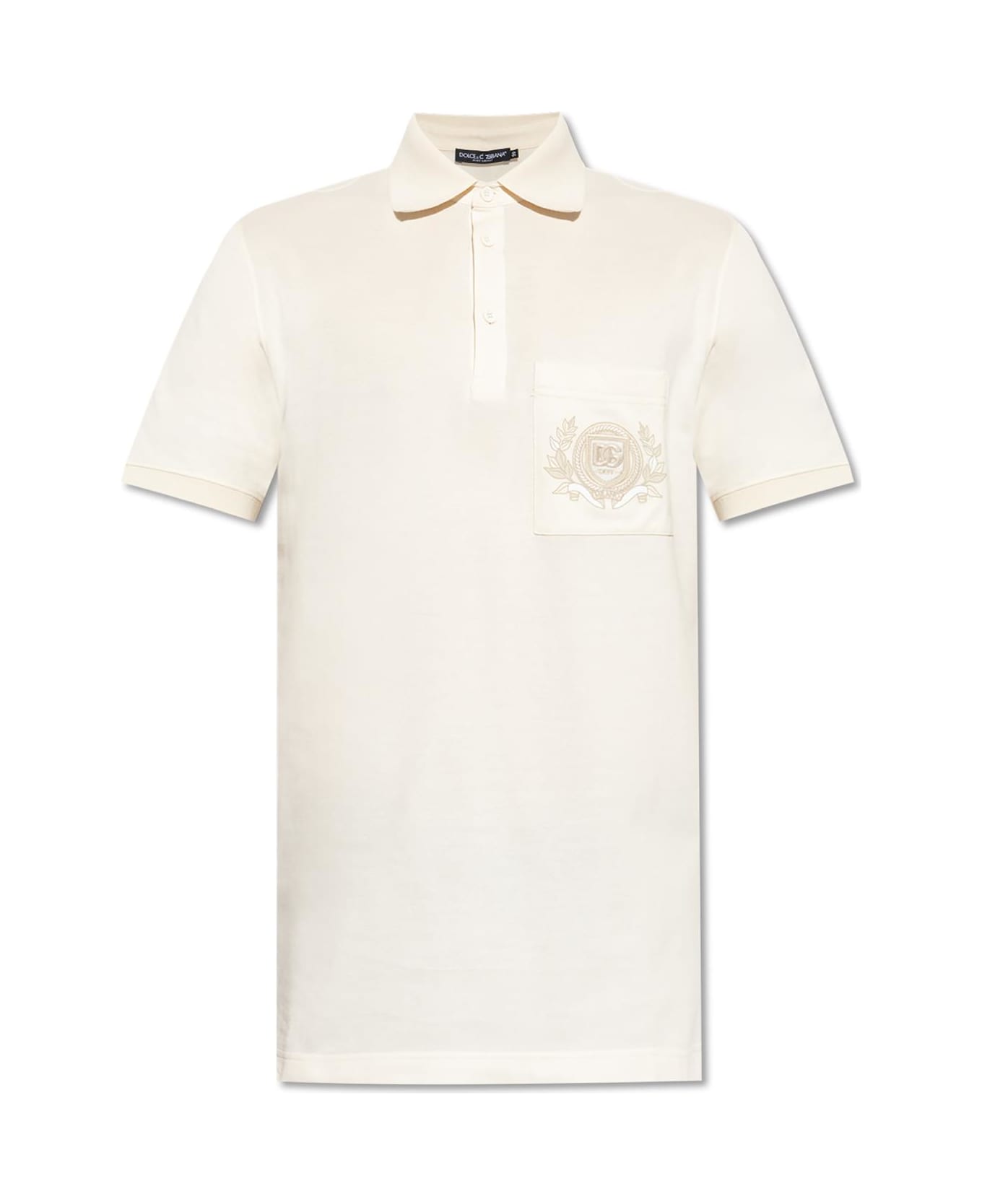 Dolce & Gabbana Polo With Pocket - White