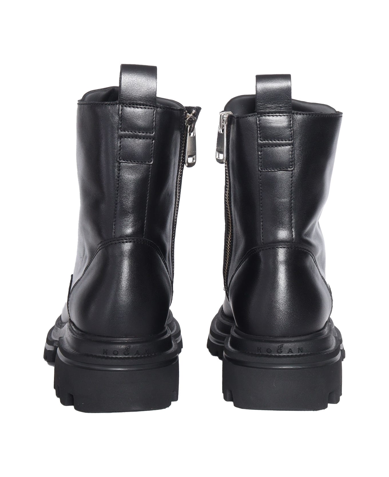 Hogan H674 Combat Boots - BLACK