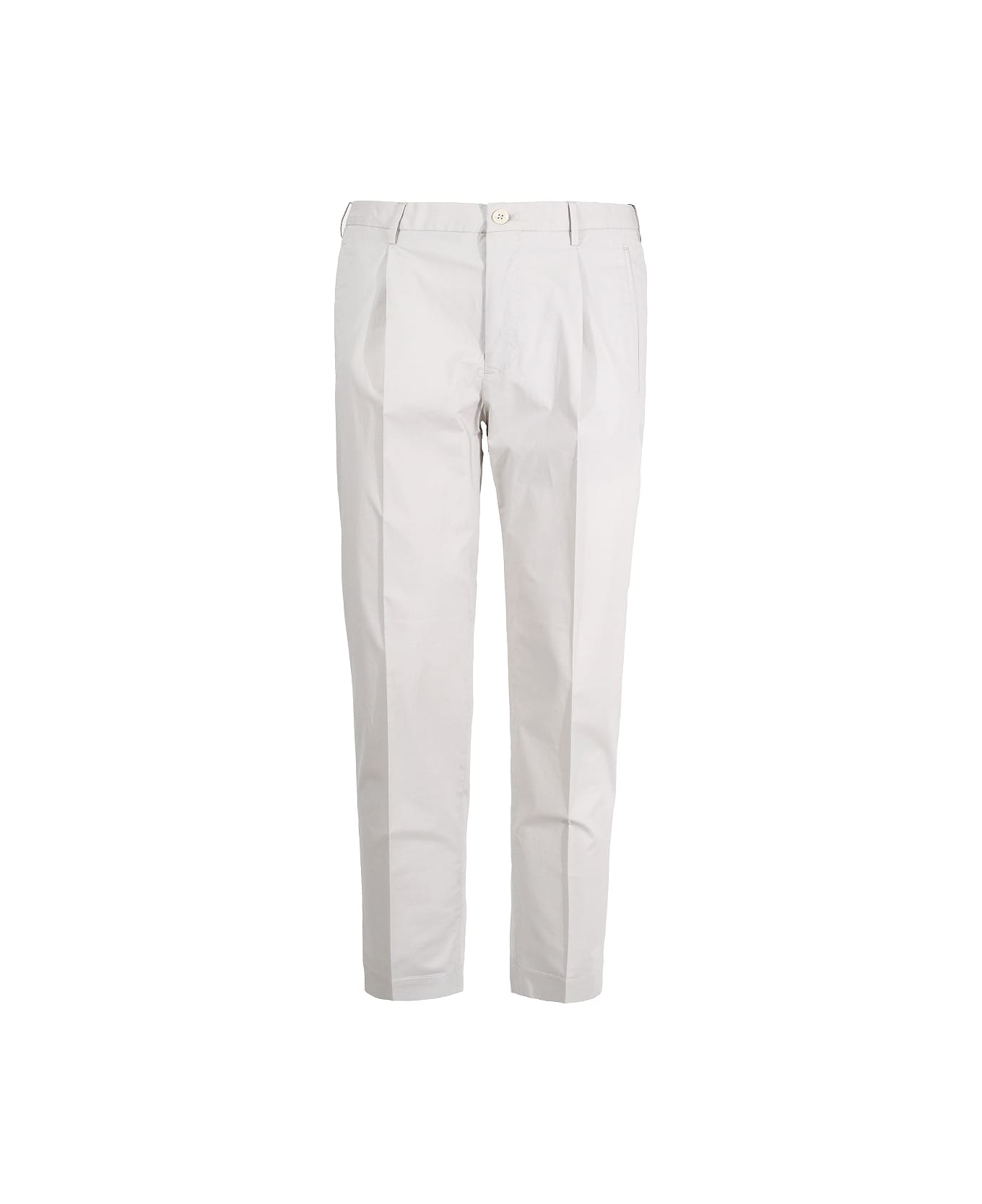 Incotex Trousers With Pleats - Light Grey ボトムス