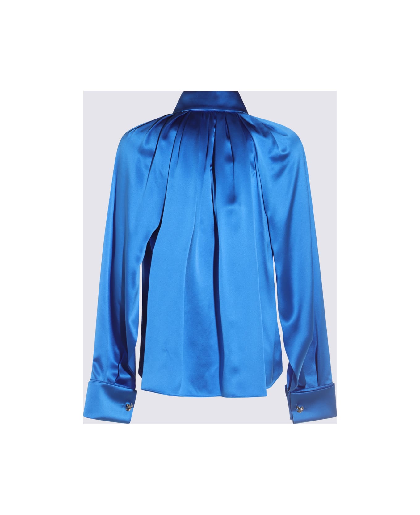 Max Mara Blue Silk Salice Shirt - Blue