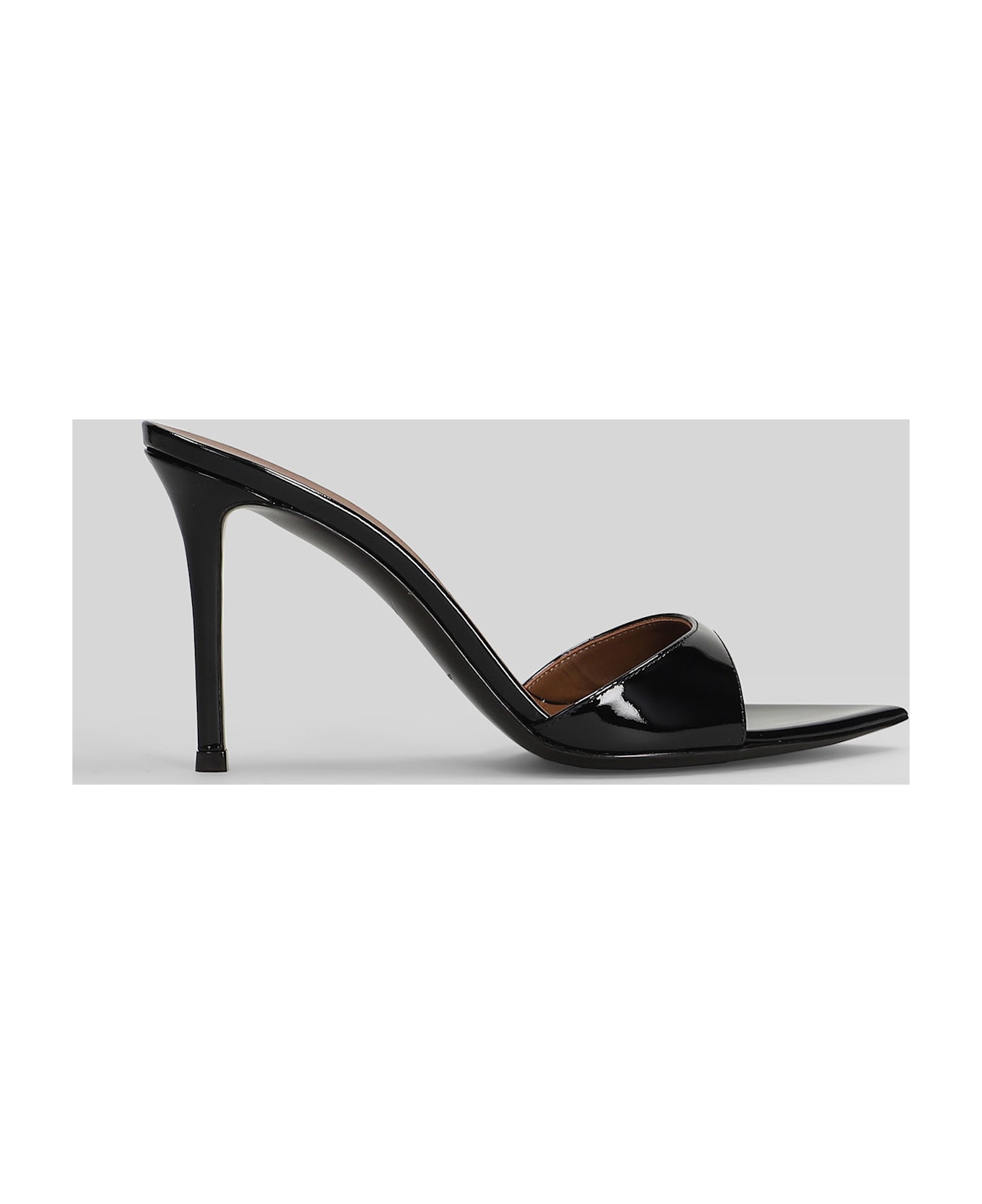 Giuseppe Zanotti Intriigo Strap 90 Sandals In Black Patent Leather - black