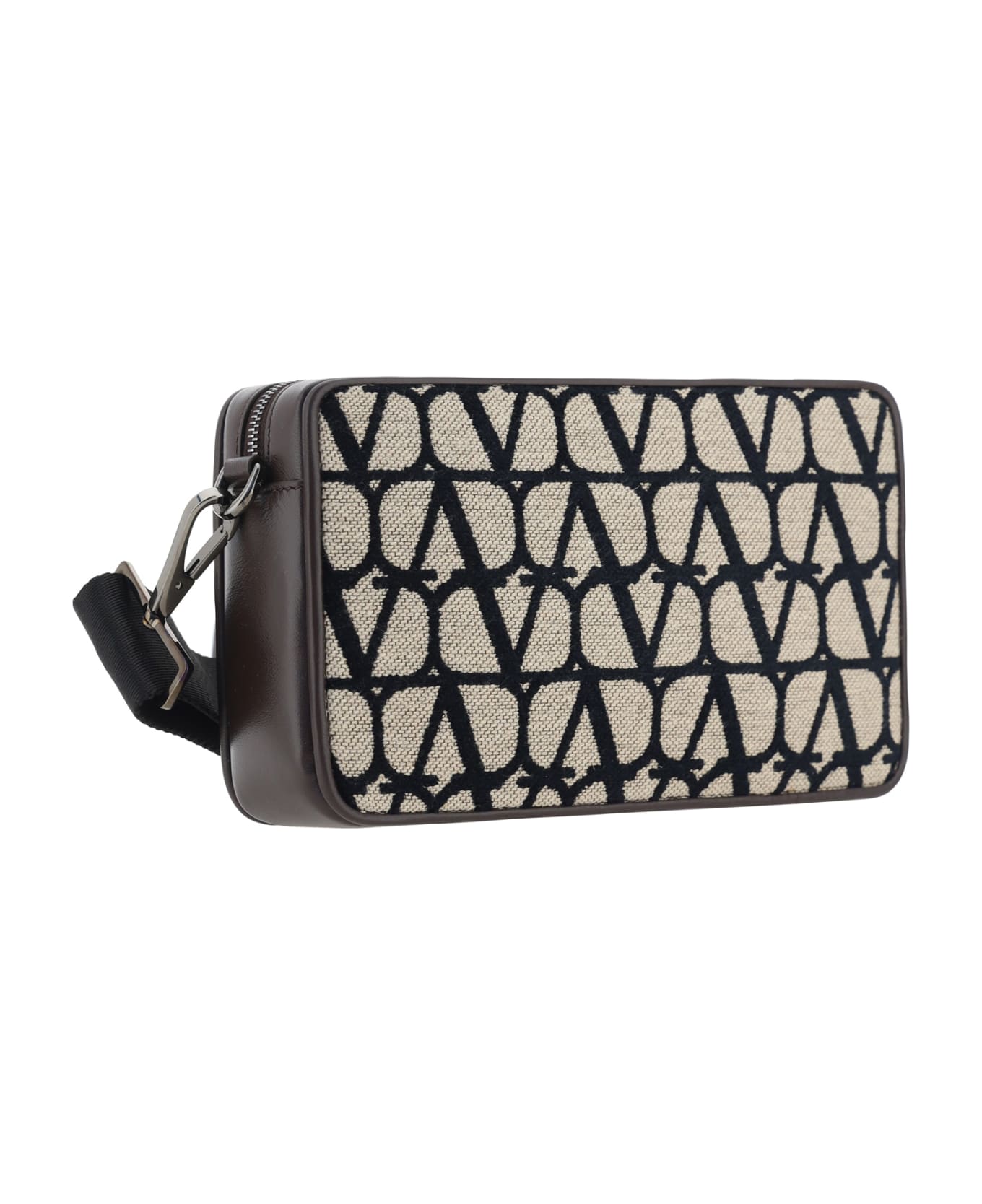Valentino Garavani Toile Iconographe Shoulder Bag - Naturale/nero/fondant