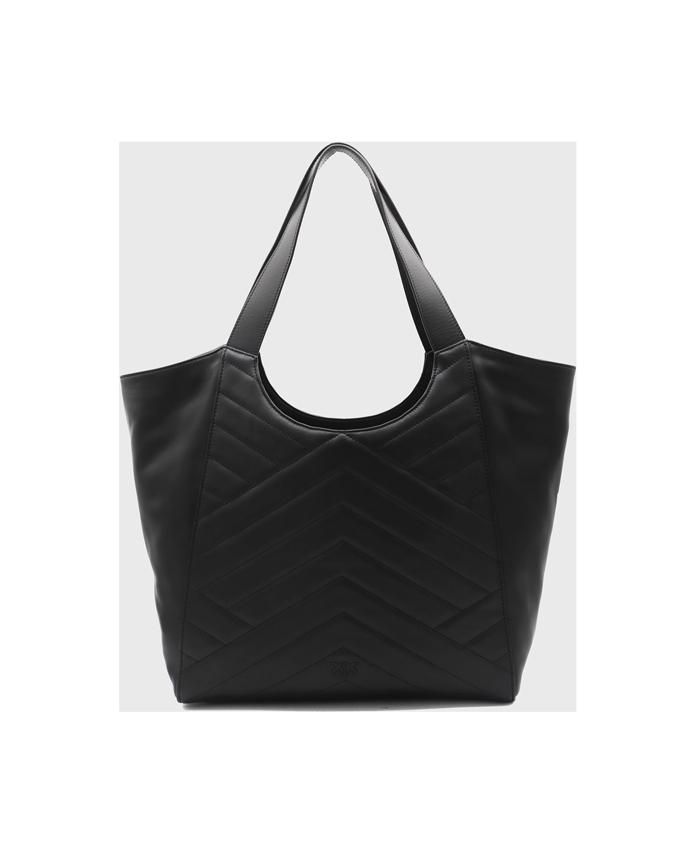 Pinko Black Leather Totes - Black