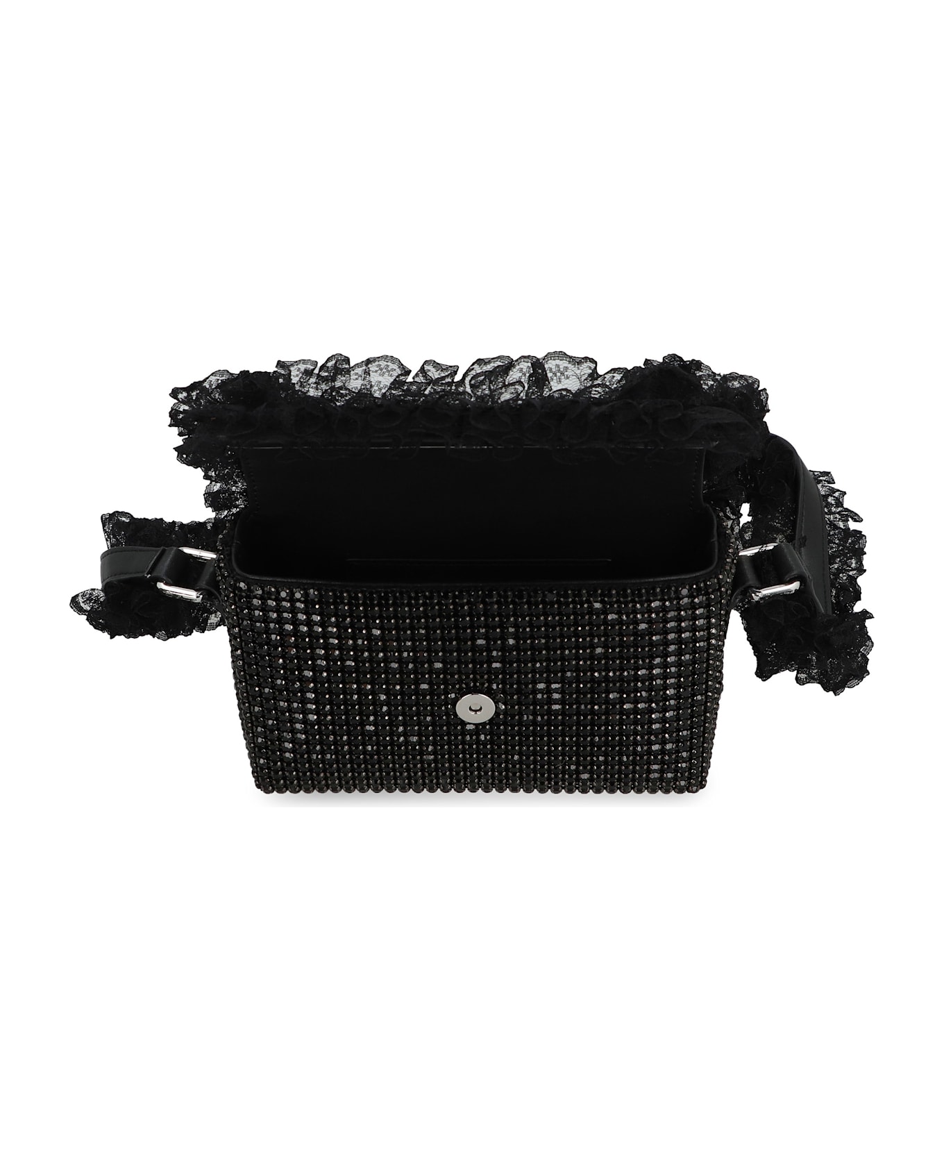 self-portrait X Christopher Kane - Shoulder Bag With Rhinestones - black