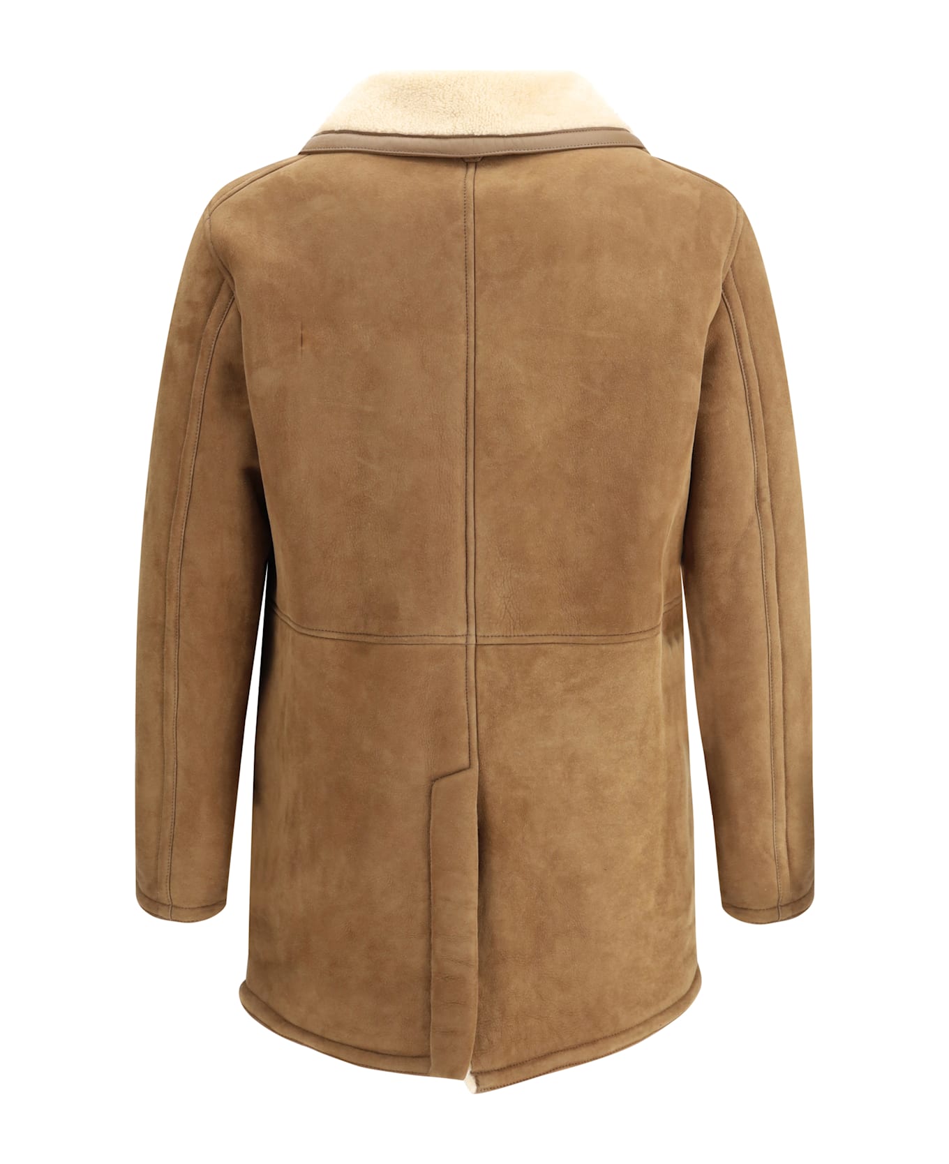Valstar Benjamin Double-breasted Shearling Peacoat