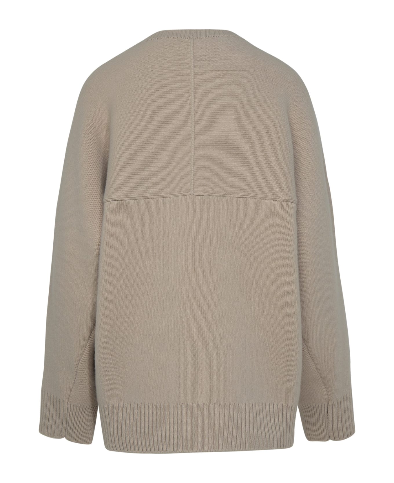 Lanvin Black Cashmere Blend Sweater - Beige