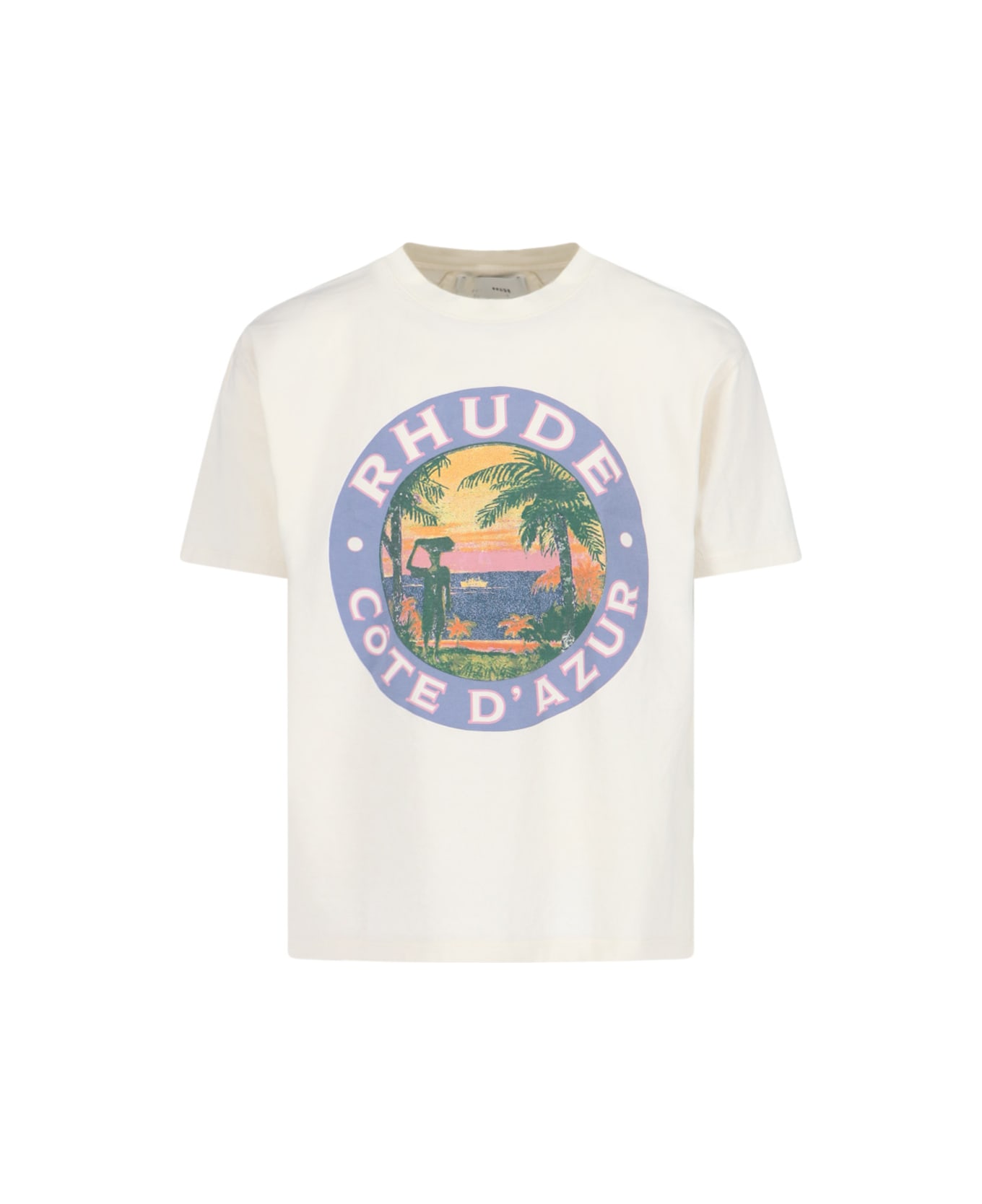 Rhude Logo T-shirt - Crema シャツ