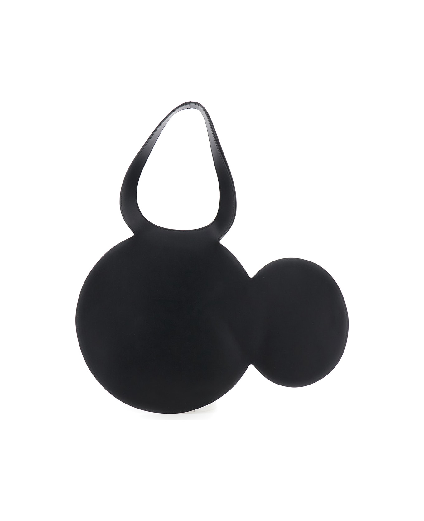 Coperni 
mickey
 Black Handbag With Cut-out Handle And Logo Lettering On The Front In Leather Woman - Black