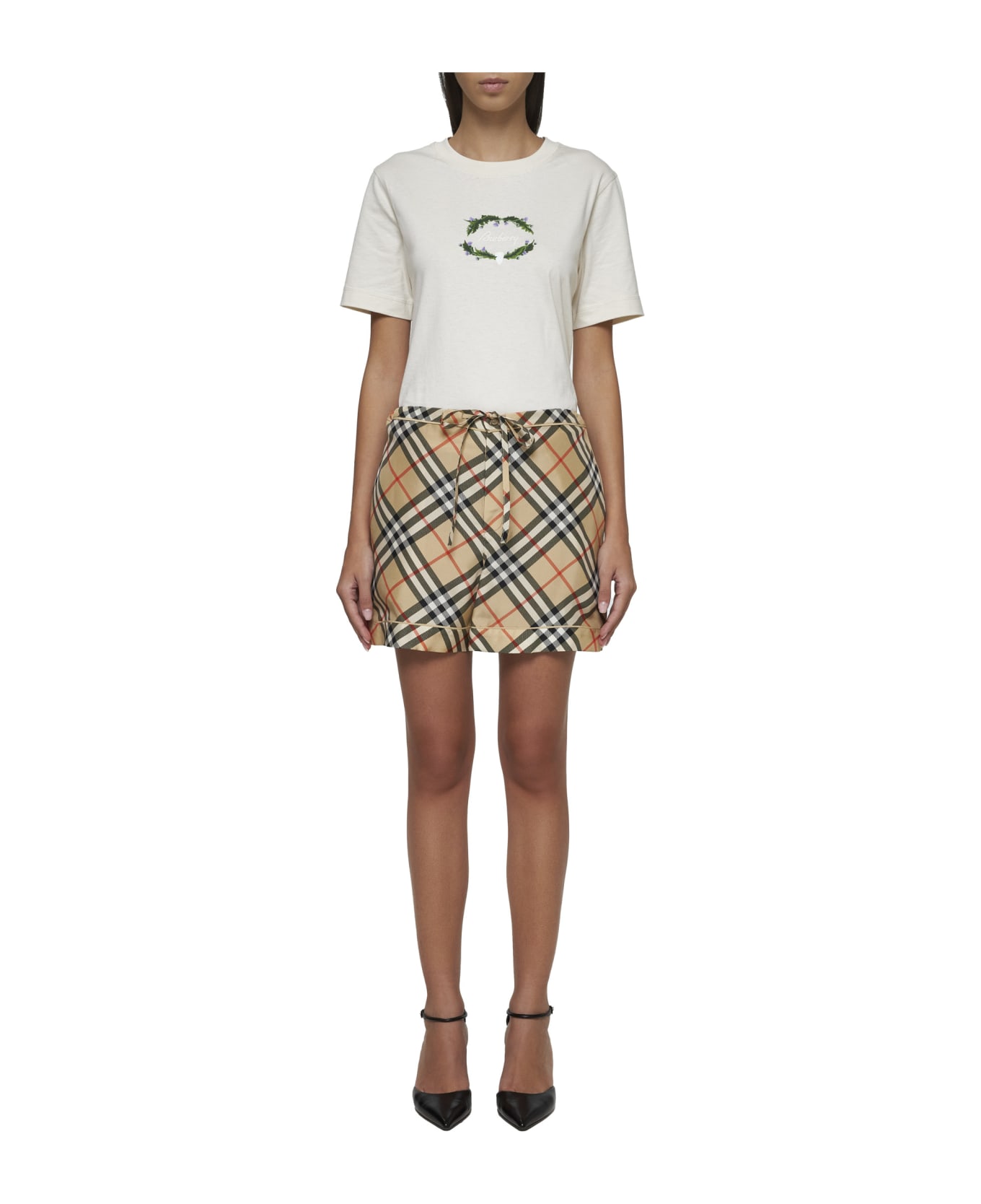 Burberry Printed Silk Shorts - SANDIPCHECK