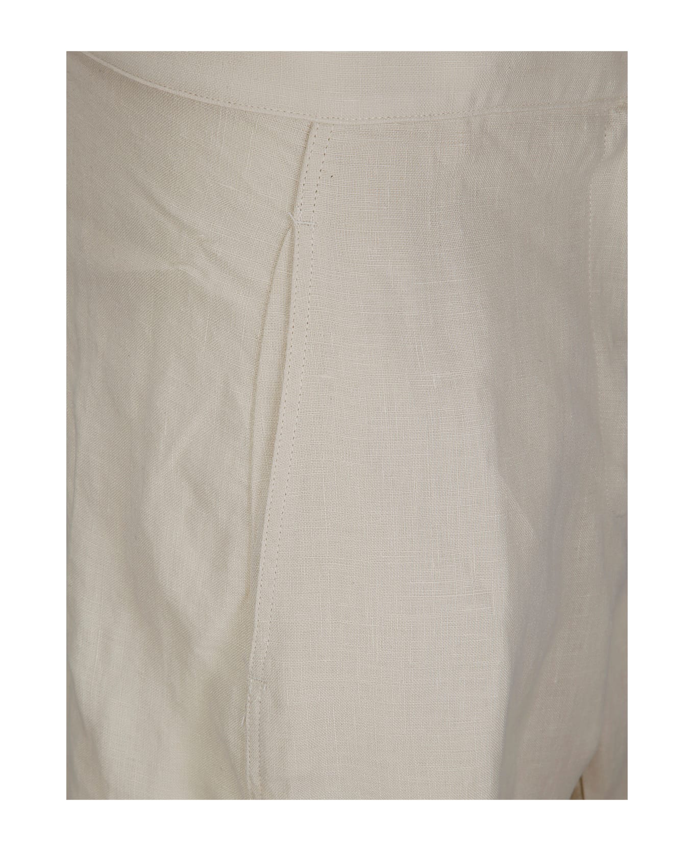 Stefano Mortari Wide Linen Pants - BEIGE
