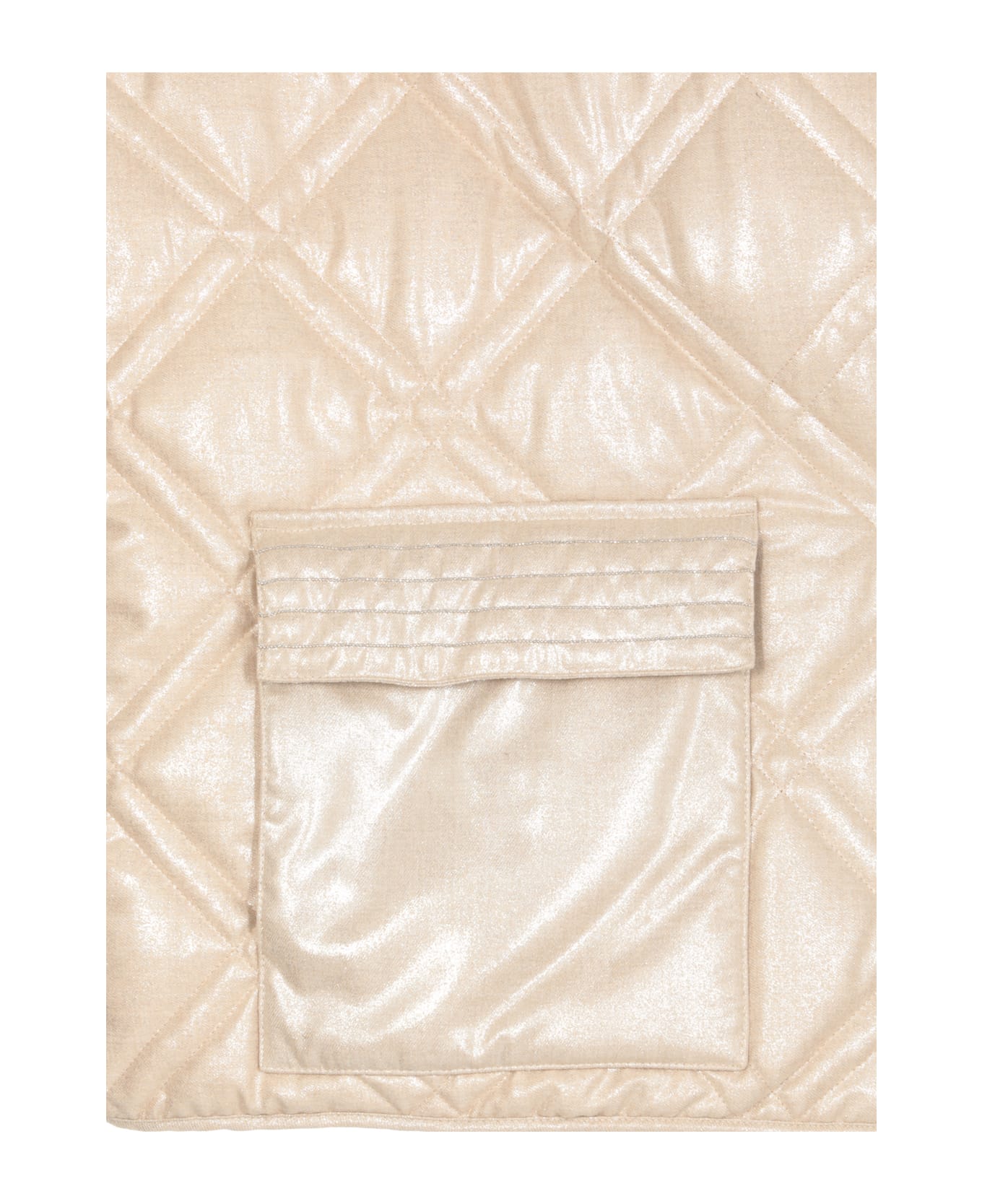 Peserico Reversible Padded And Quilted Cape - Beige