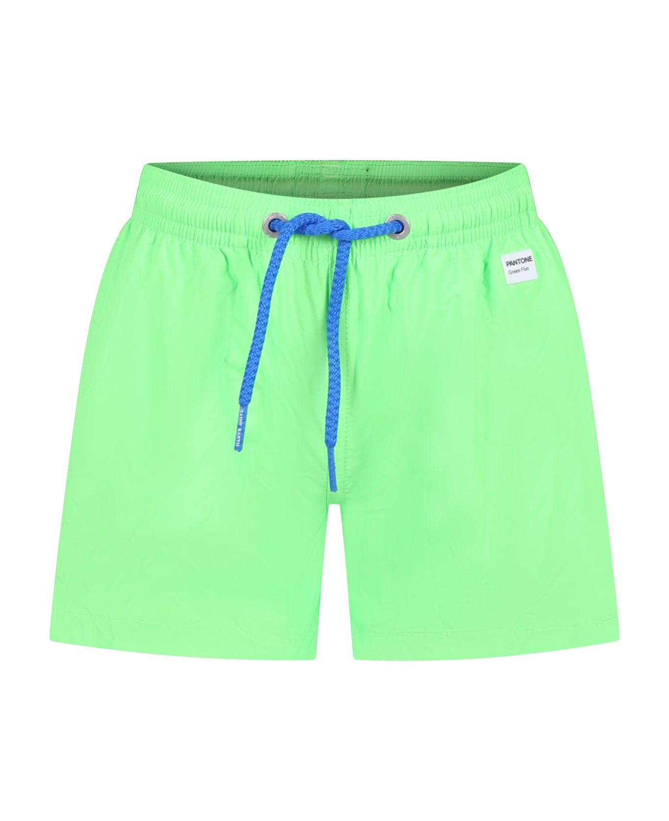 MC2 Saint Barth Green Swim Shorts For Boy With Logo - Green