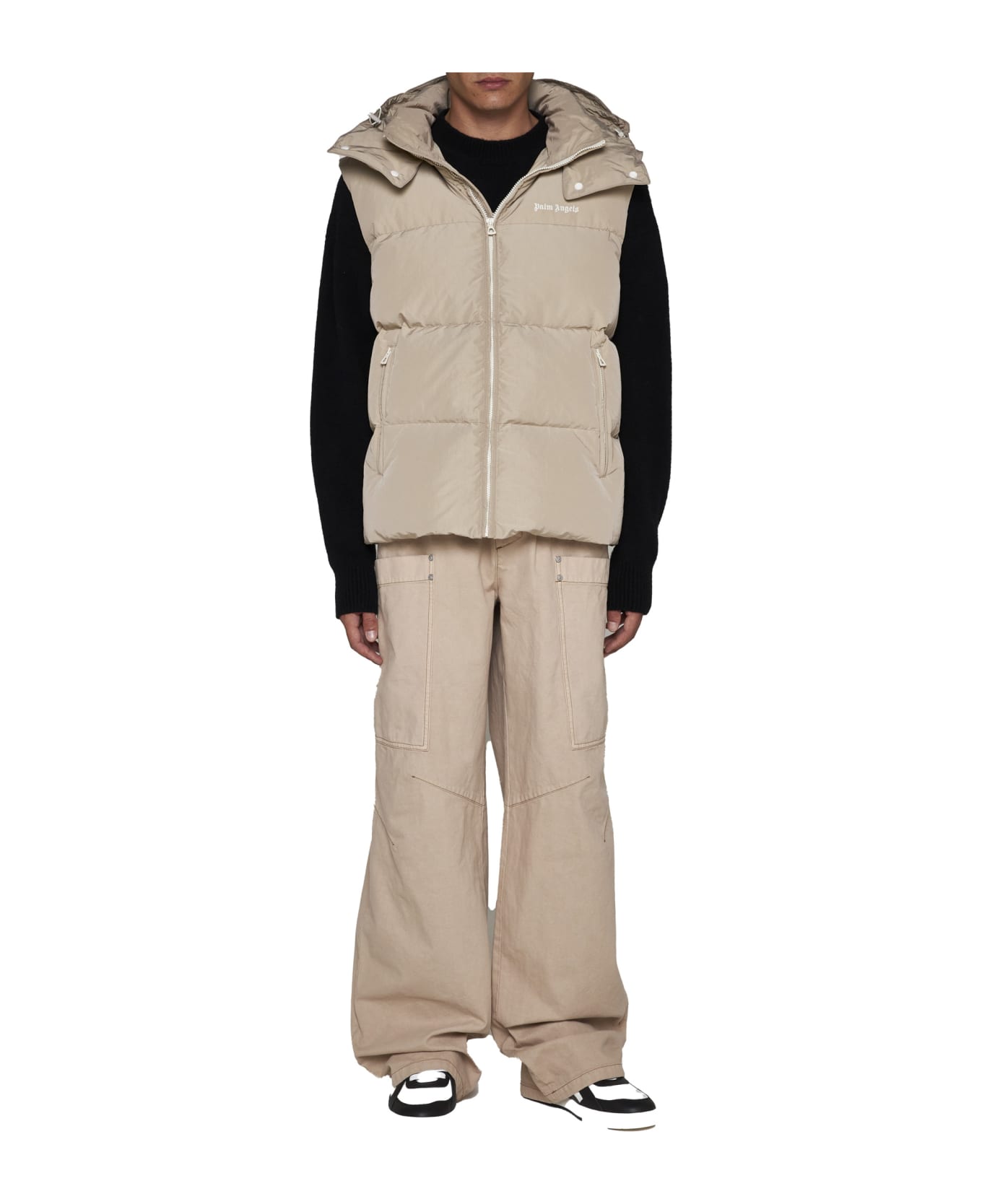 Palm Angels Cotton Cargo Pants - Beige ボトムス