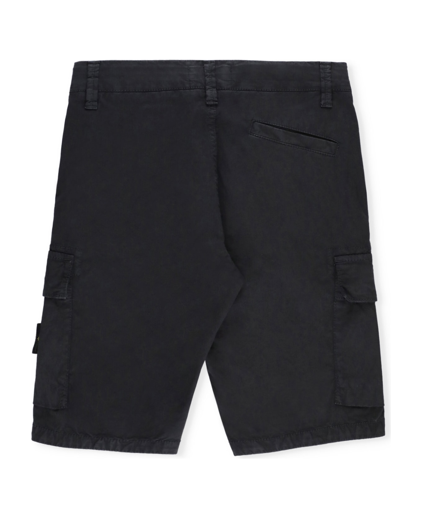Stone Island Cotton Bermuda Shorts - Blue ボトムス